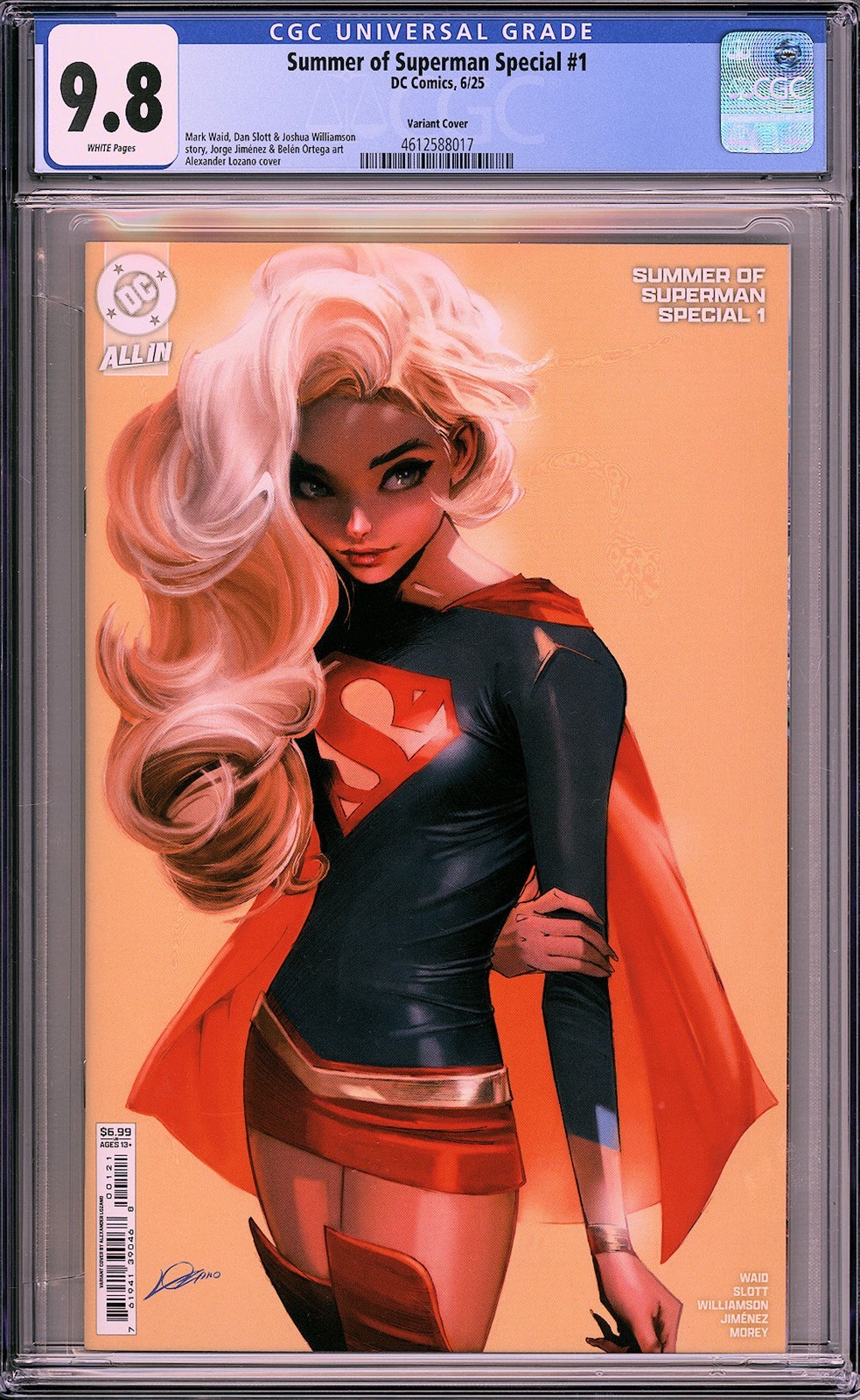 Summer Of Superman Special #1 – Cover B – Alexander Lozano Variant – CGC 9.8!