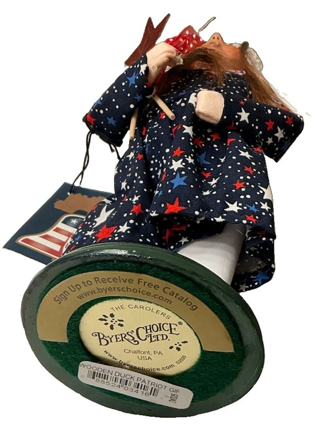 Byers’ Choice Ltd Carolers-Patriotic Girl & Boy-Set of 2-Limited Ed-NEW