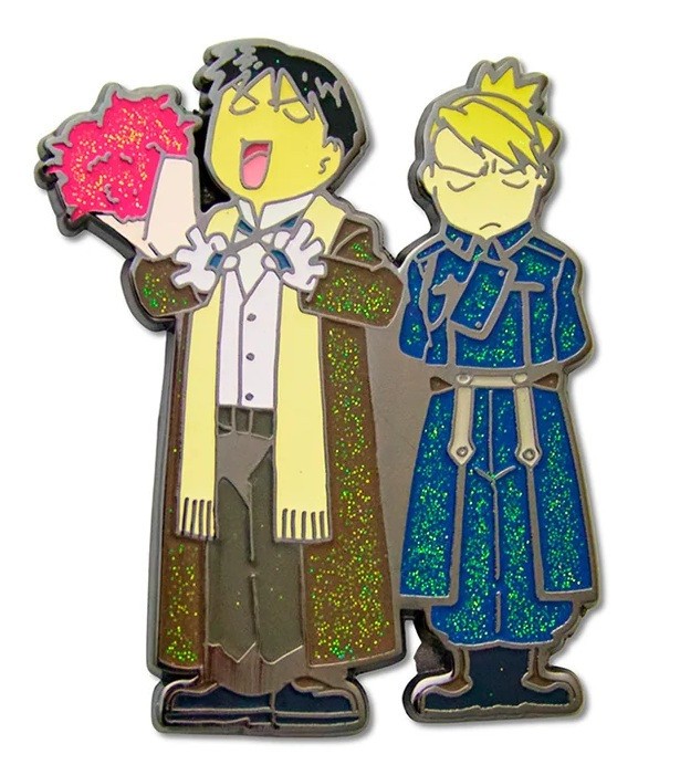Embossed Enamel Lapel Pin Badge – Fullmetal Alchemist Riza Hawkeye/Roy Mustang
