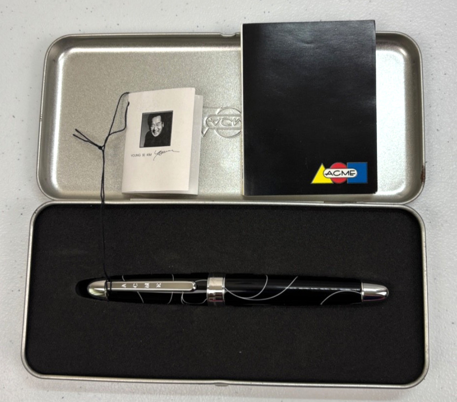 ACME Studio Retired 2004 TAEGUK Rollerball PEN Young Se Kim NEW IN CASE NIB