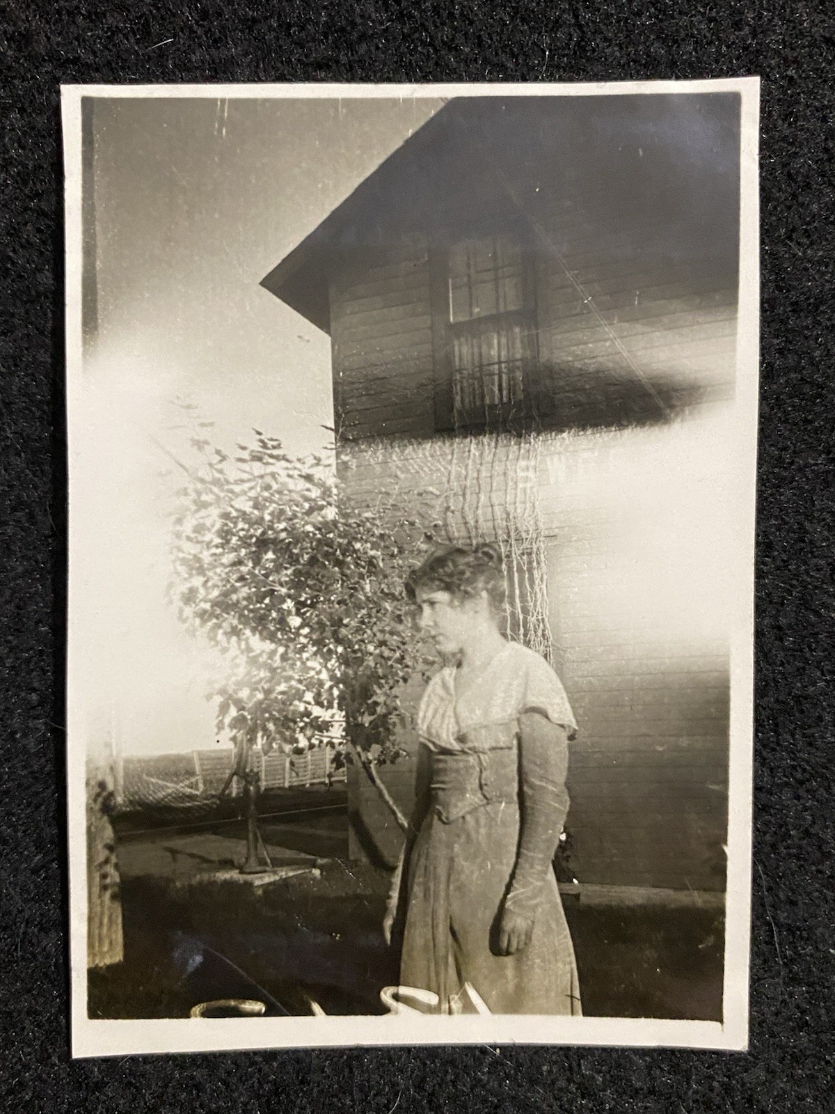 Sweetwater Nebraska NE Railroad Station Buffalo Co. 1910s Antique Snapshot Photo