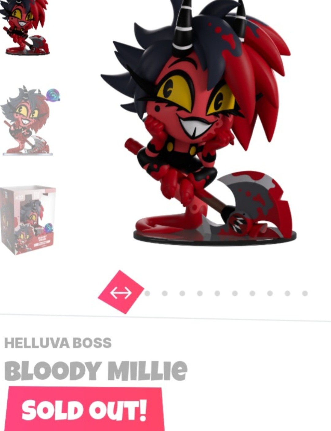 Helluva Boss “Bloody Millie” Youtooz Figure NOT AVAILABLE IN STORES