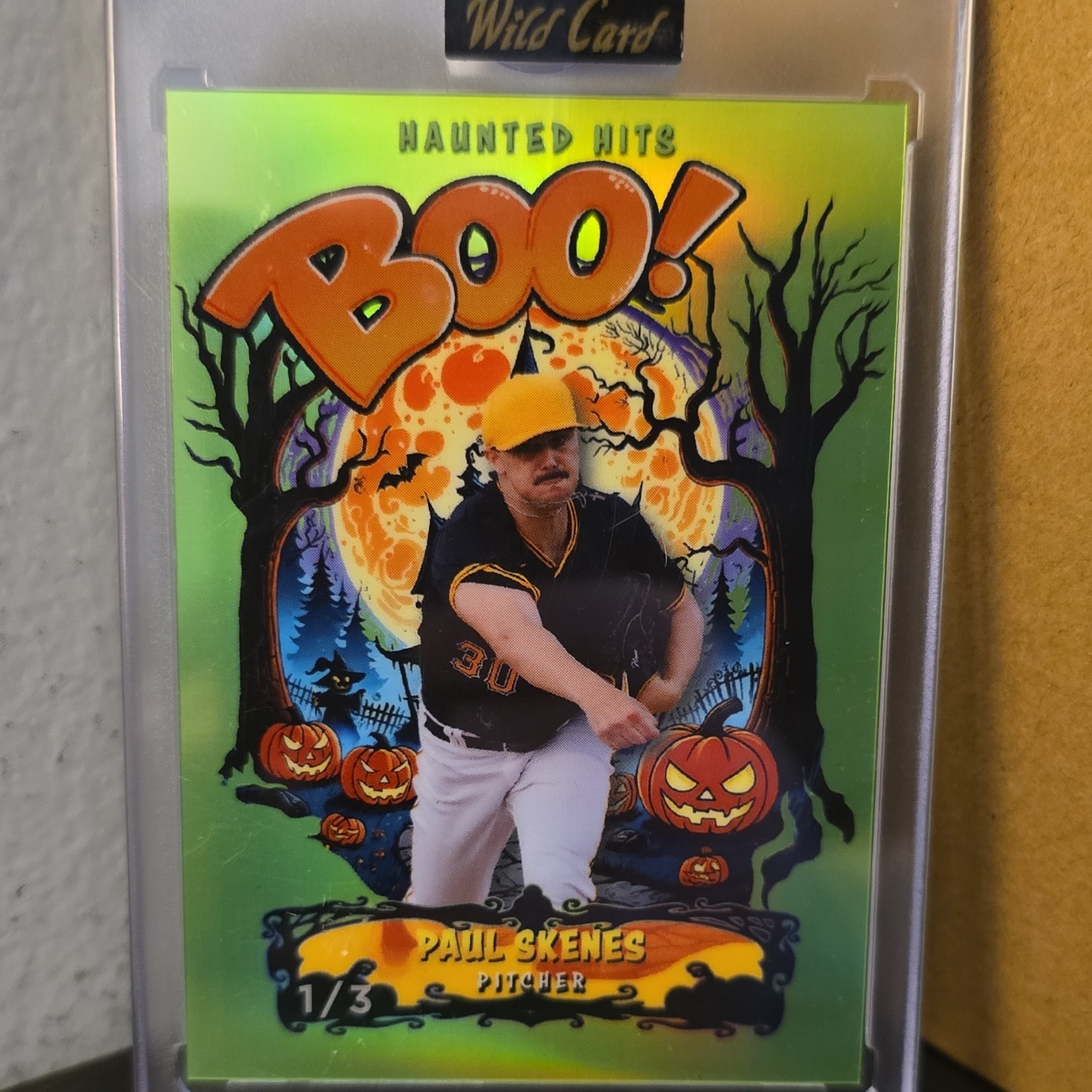 Wild Card Boo! Haunted Hits Monster Hunt Paul Skenes Pitcher Serial Numbered 1/3