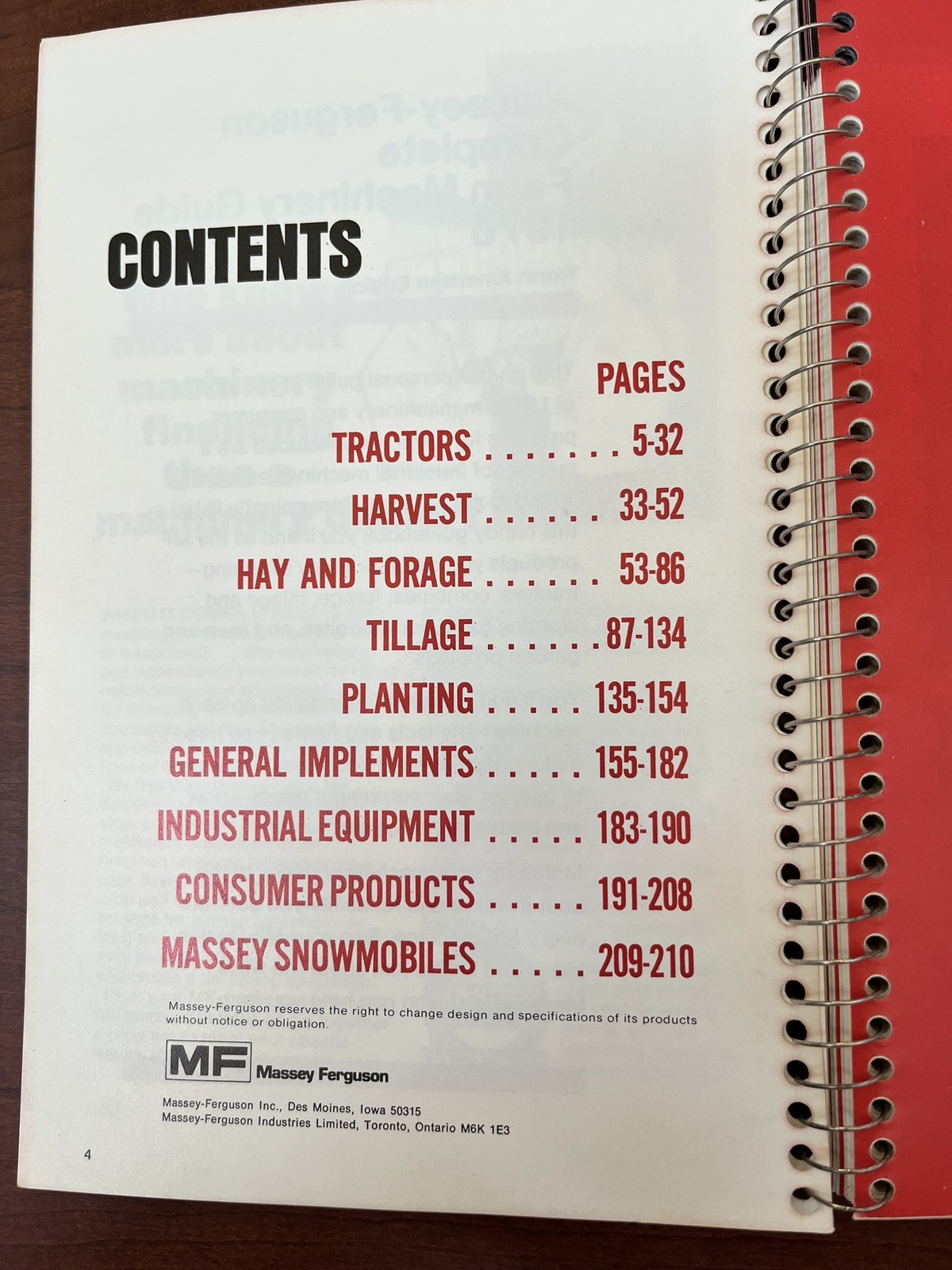 Massey Ferguson Complete Farm Machinery Guide, 1976