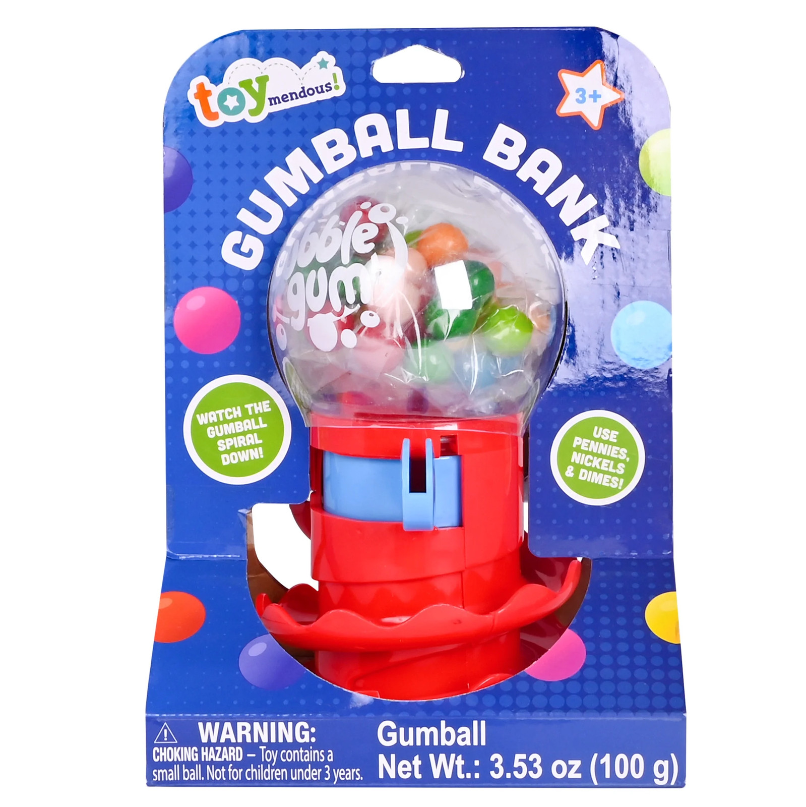 Classic Gumball Bank with Gumballs Novelty Toy