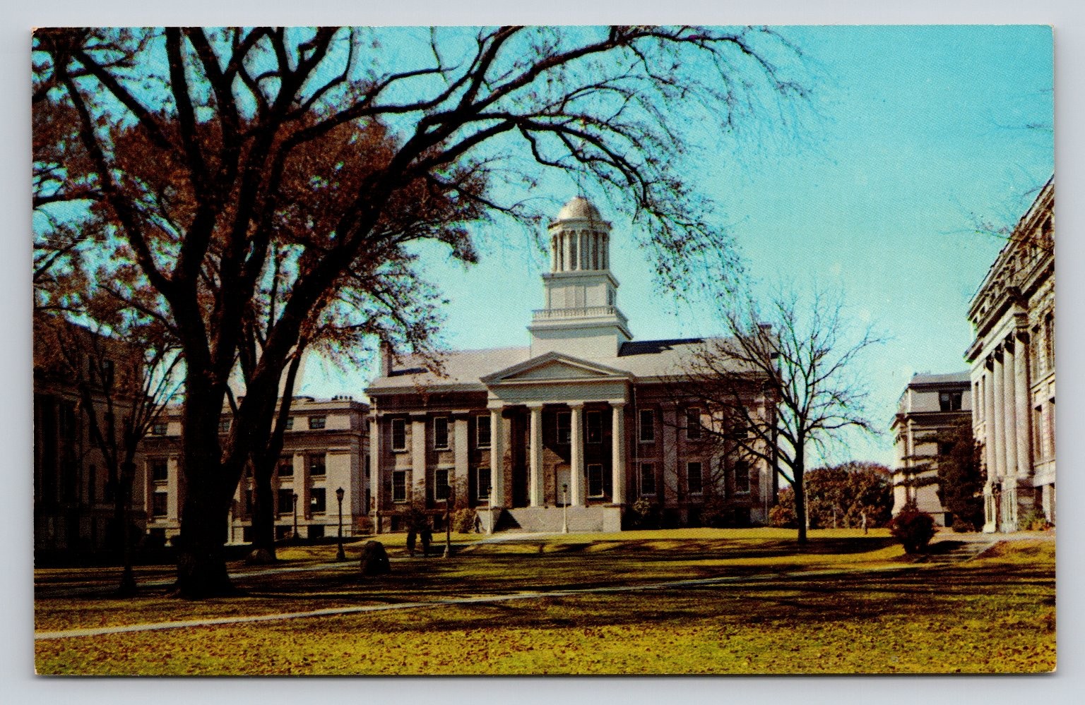 Vintage Photochrome Postcard The Pentacrest Old Capitol Iowa City