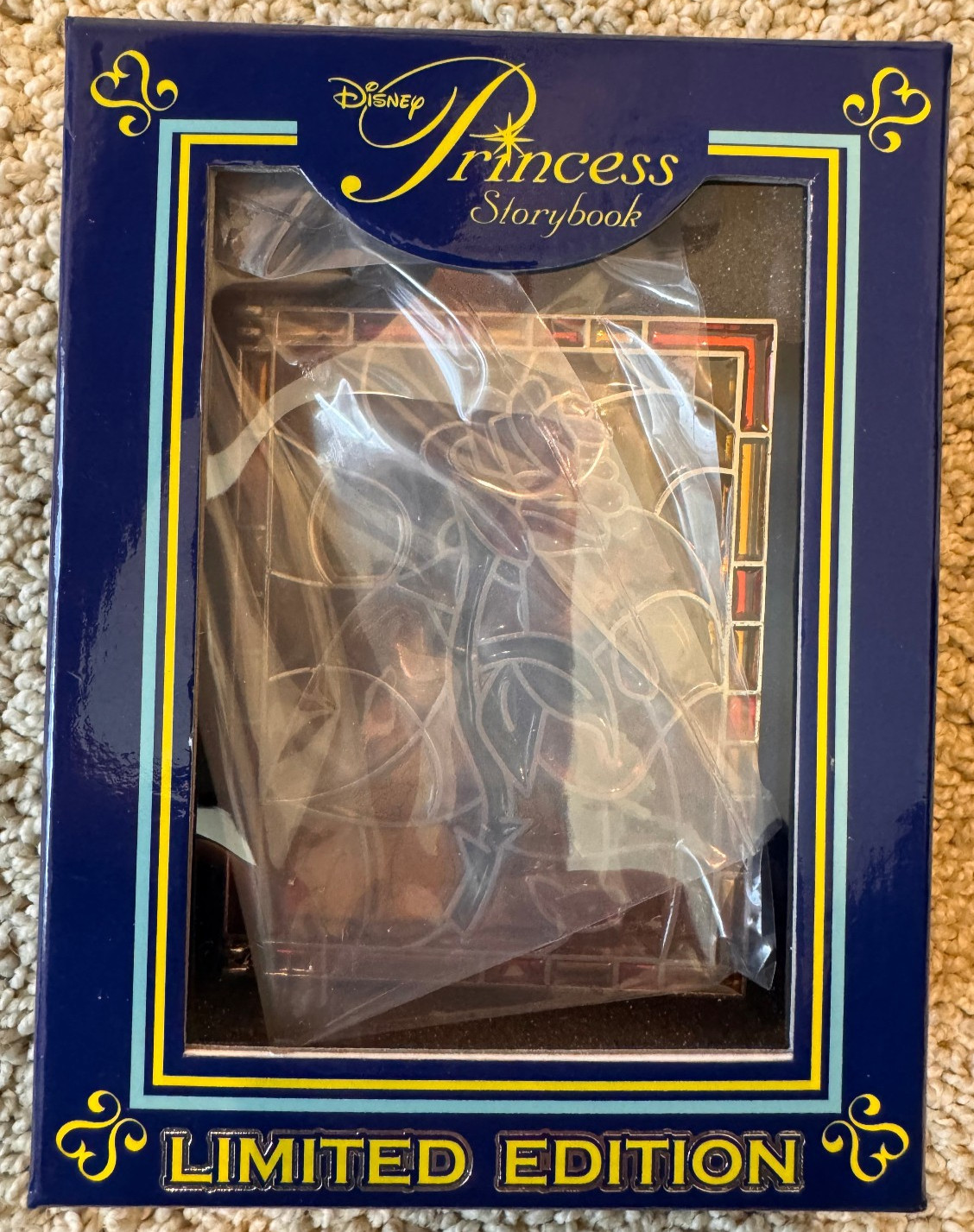 Disney Princess Storybook 2006 Jumbo Stained Glass Beauty & Beast Belle