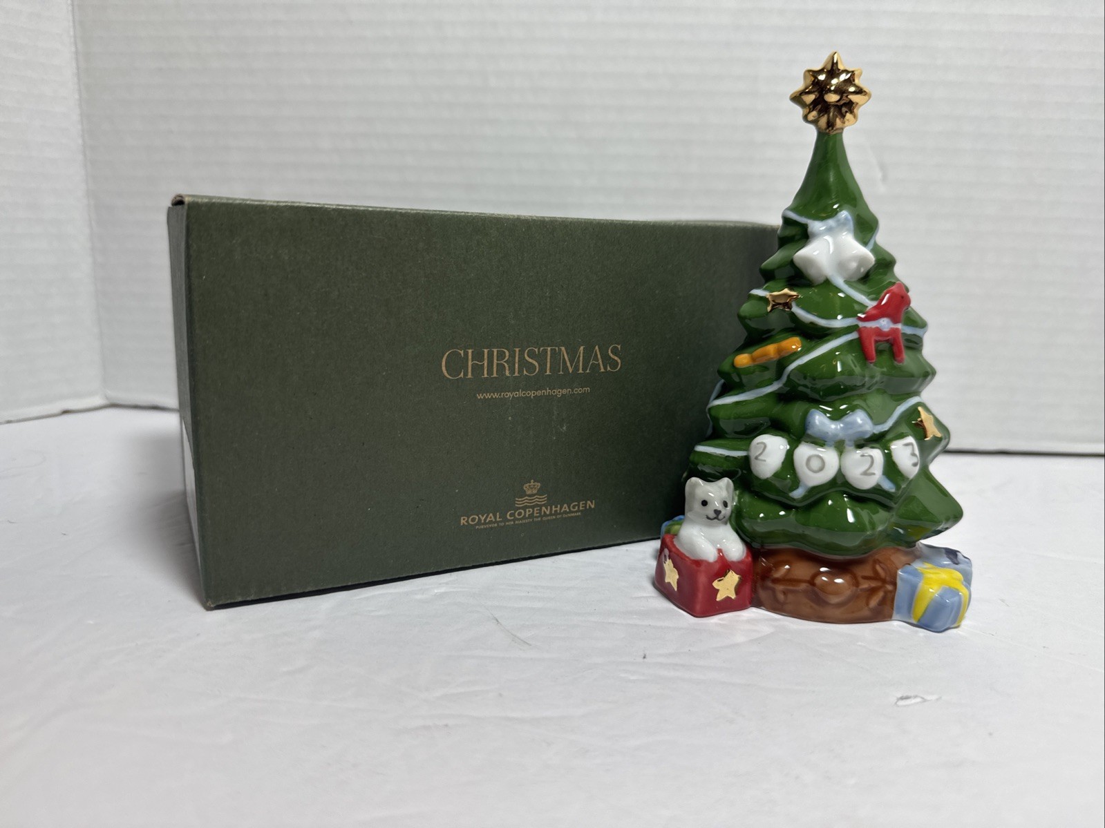 2023 Annual Royal Copenhagen Christmas Tree Figurine – 5.75” – New In Box