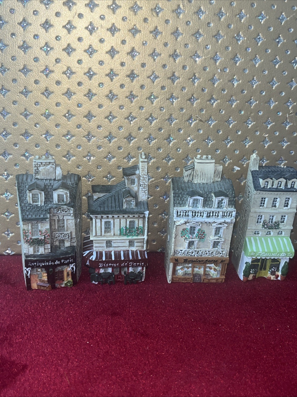 J Carlton by Dominique GAULT Miniature Paris Buildings – Set of 4 Antiques, Etc