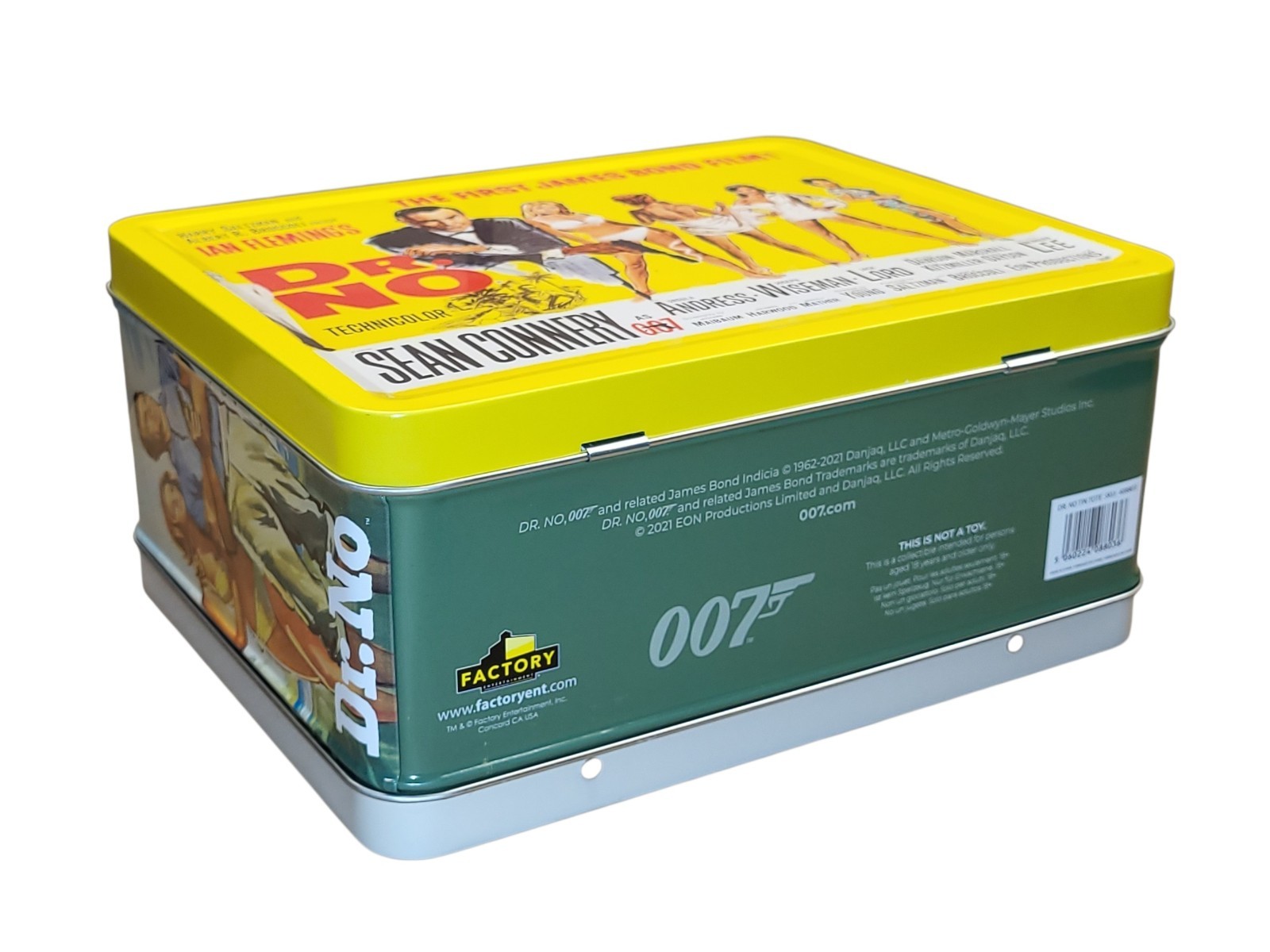 Factory Entertainment “Dr No” James Bond 007 Full Size Metal Tin Tote Lunch Box