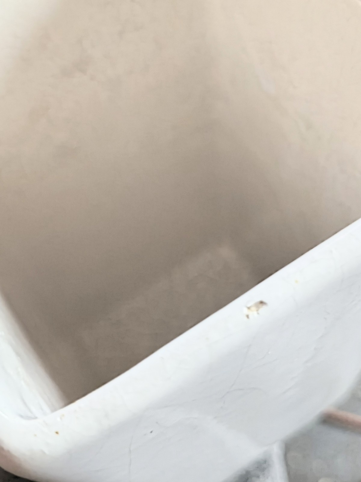 VINTAGE White Square Ceramic Planter Crackle Glaze 6.5 In Plant Not Included