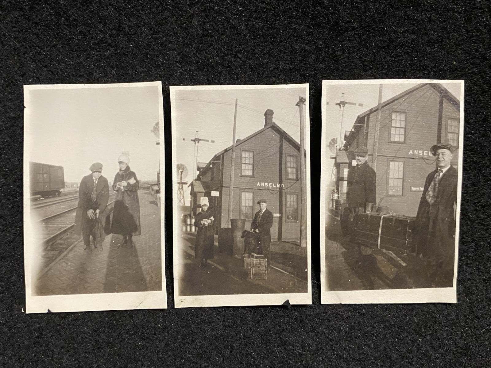 Anselmo Nebraska NE Railroad Station Custer Co. 1910s Antique Snapshot Photo 3