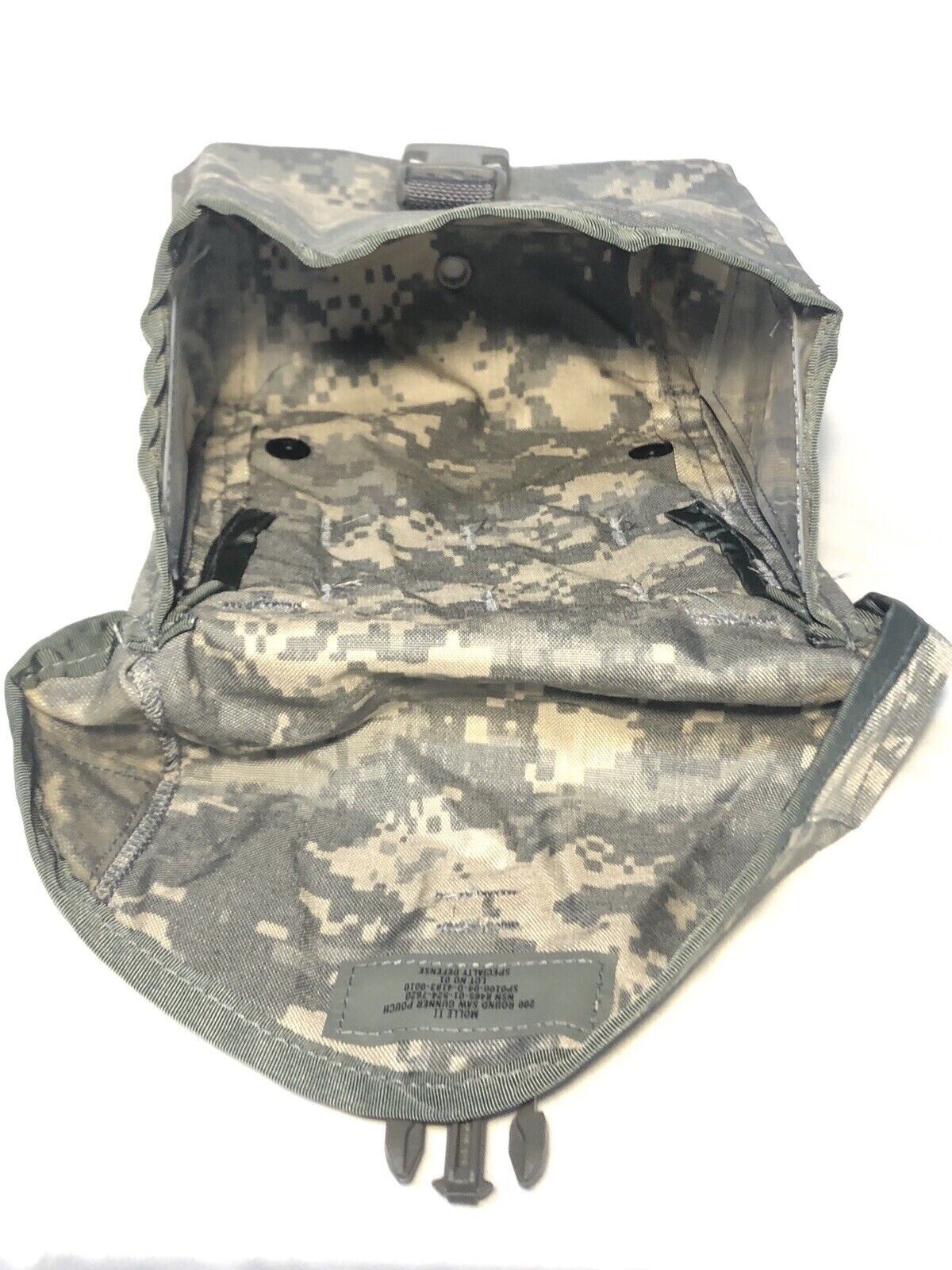 Lot of 2 US Military MOLLE II 200 Round ACU Camo Utility Saw Gunners Pouch NEW