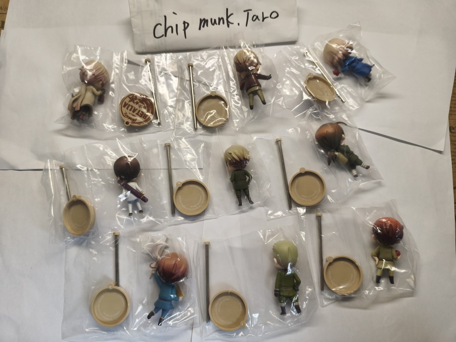 Hetalia Axis Powers Mini figure complete set of 9 about 5cm with box