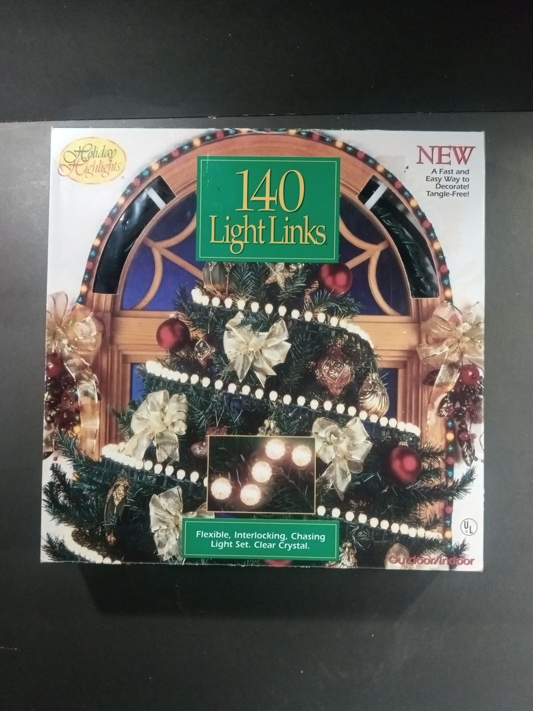 VTG Christmas Holiday Highlights 140 Light Links Interlocking Chasing Lights