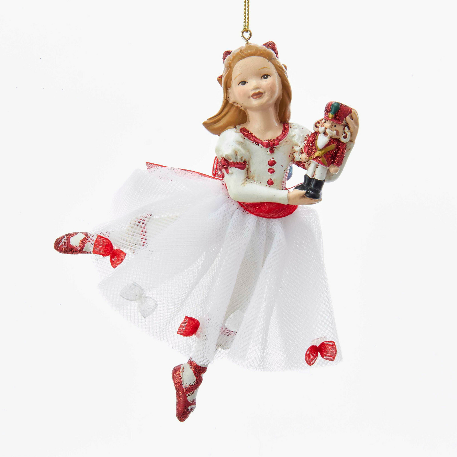 KURT ADLER 5.5″ RESIN CLARA NUTCRACKER SUITE BALLET CHRISTMAS ORNAMENT W20006