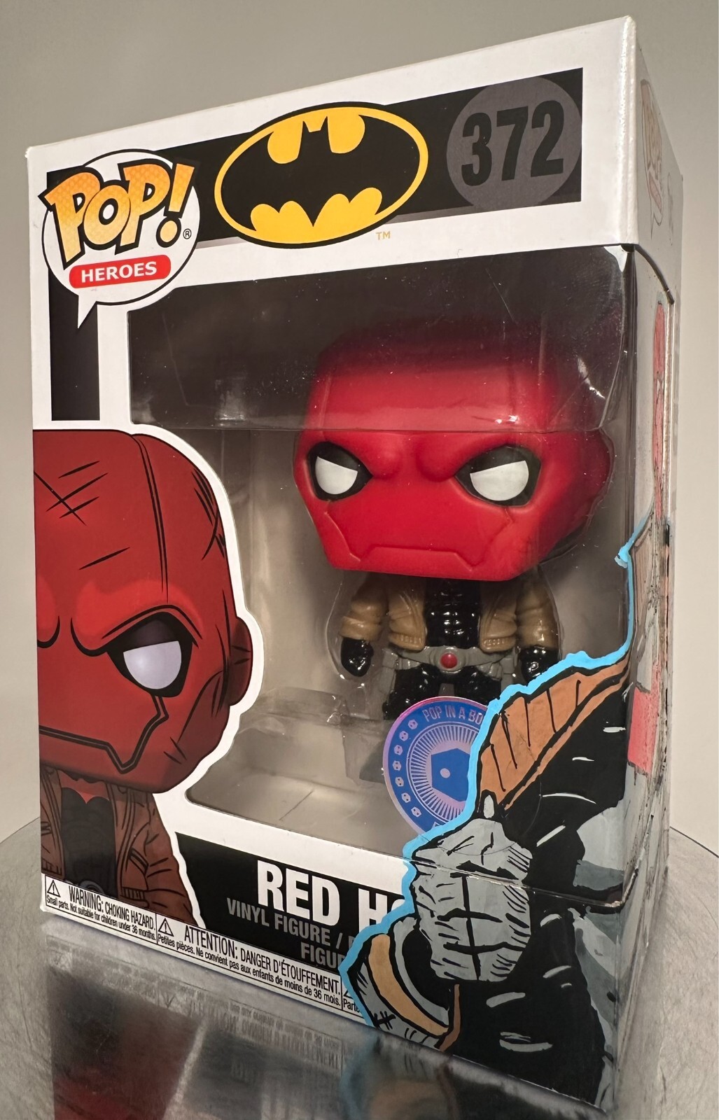 DC – Red Hood 372 Pop in a Box Exclusive CUSTOM ARTWORK Funko Pop!