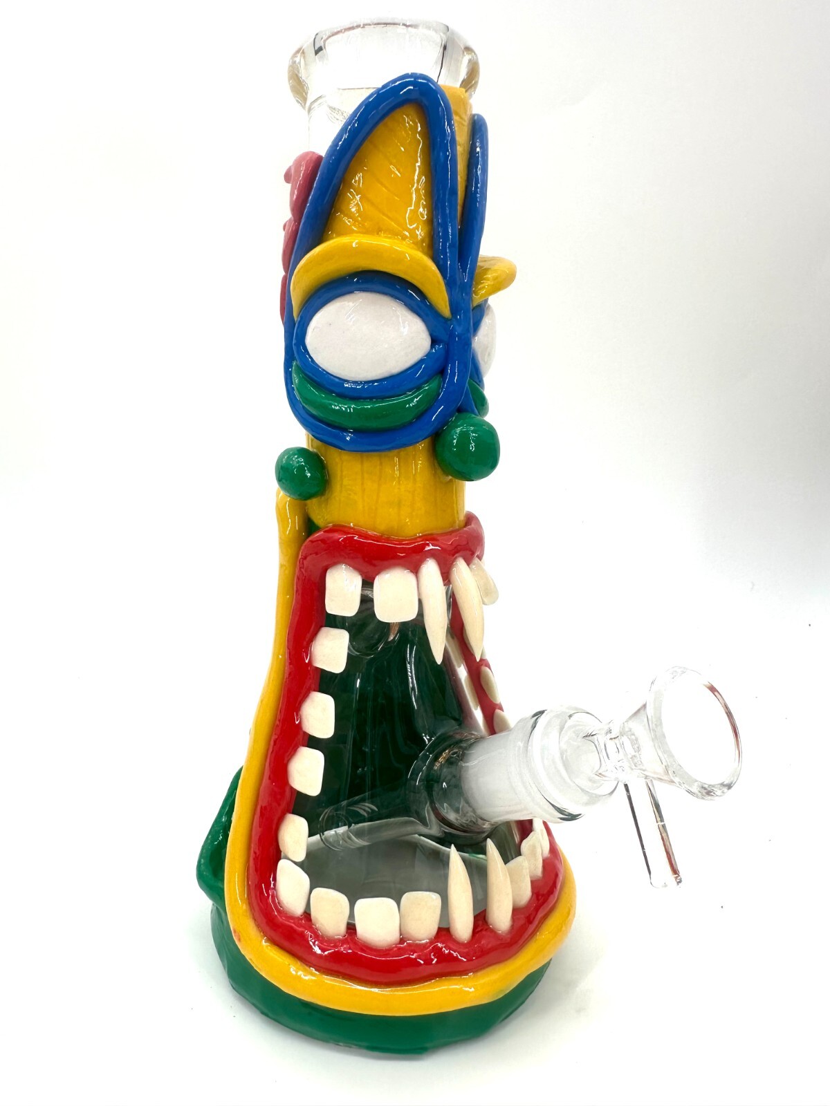 10in 3D Glass Bongs Smoking Glass Water Pipe with 14mm catcher High Quality