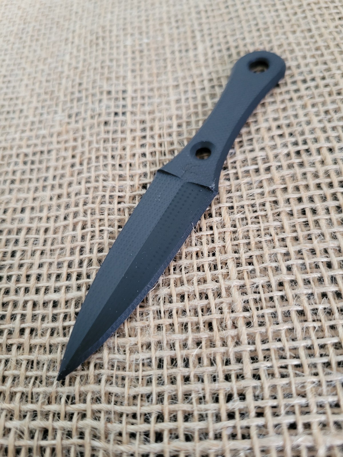 Fred Perrin Lapel Fixed Dagger 2.13″ Double Edge G10 One-Piece Construction