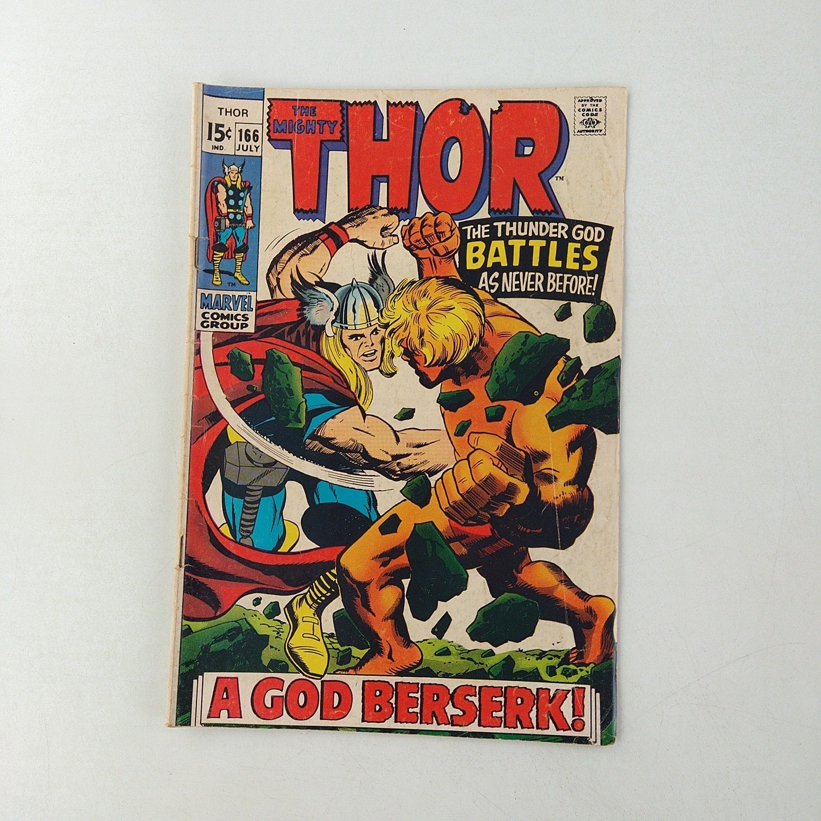 Thor #166 Adam Warlock VG+ (1969 Marvel Comics)