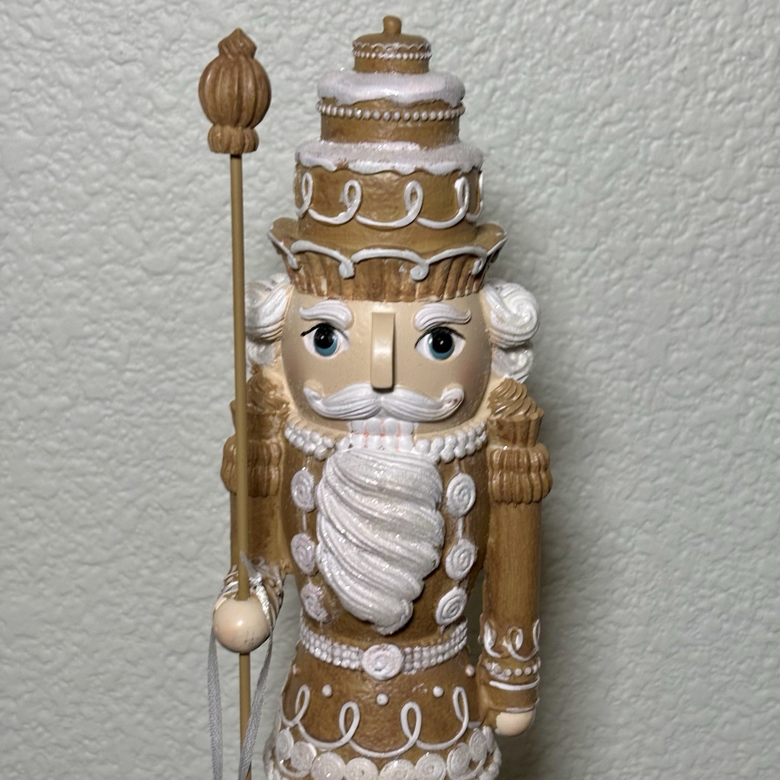 PEPPERMINT SQUARE Christmas Holiday Gingerbread Nutcracker 14 Inch Brown NEW