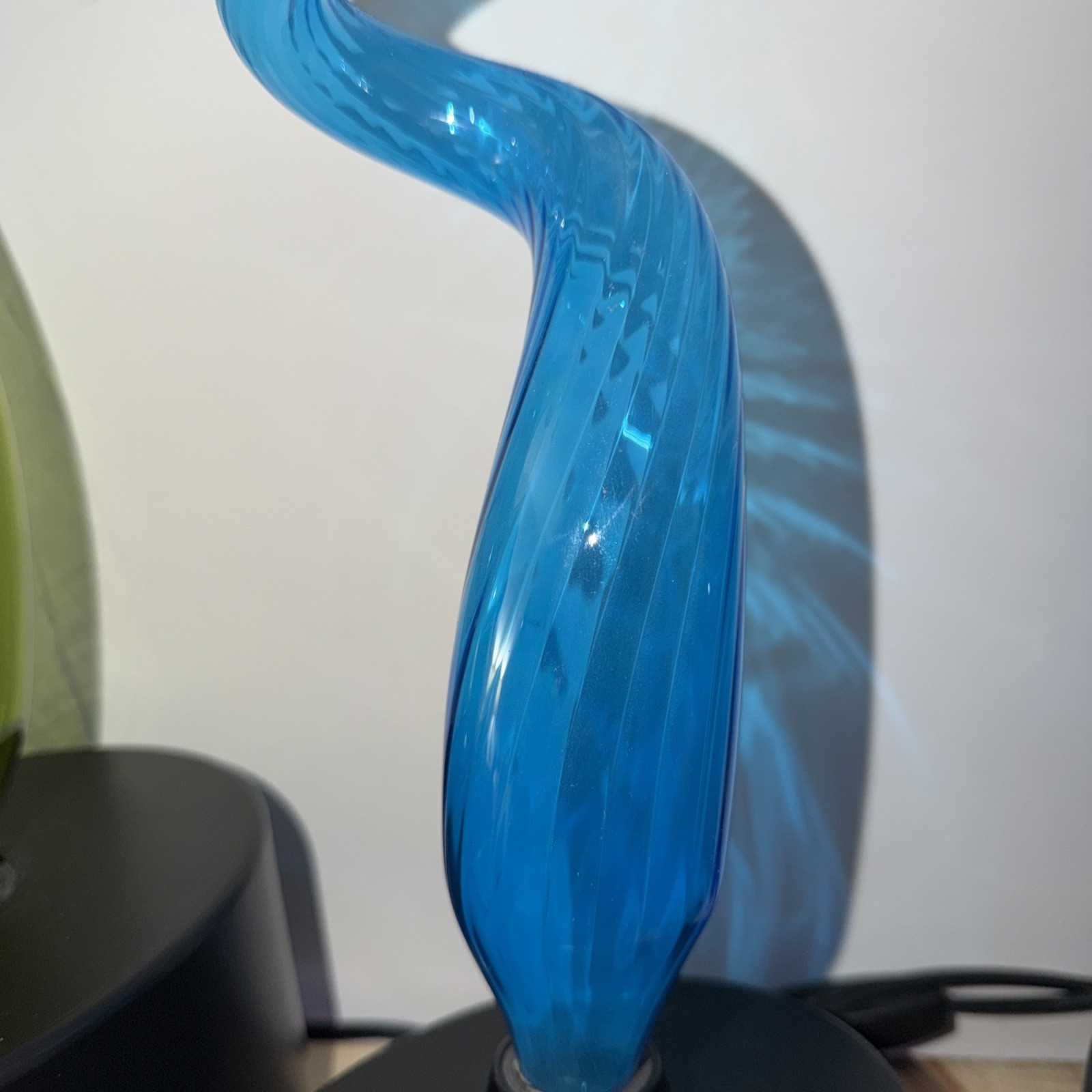 Lumisource Ribbed Sculptured Electra Plasma Lamp Rare HTF