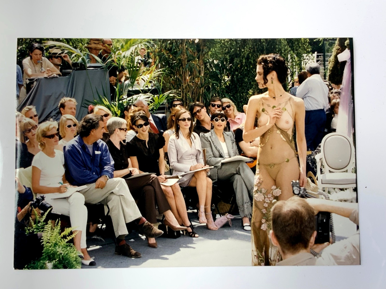 Vtg 1997 House of Dior Press Photo Demi Moore Paris SIPA Semi nude fashion model