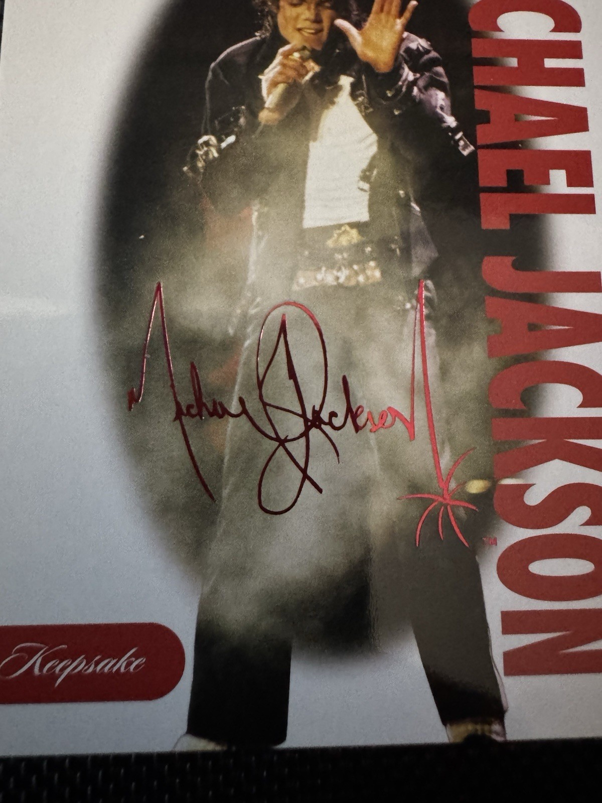 Michael Jackson Bad World Tour Keepsake Card 02/07!! Laser Signagraph