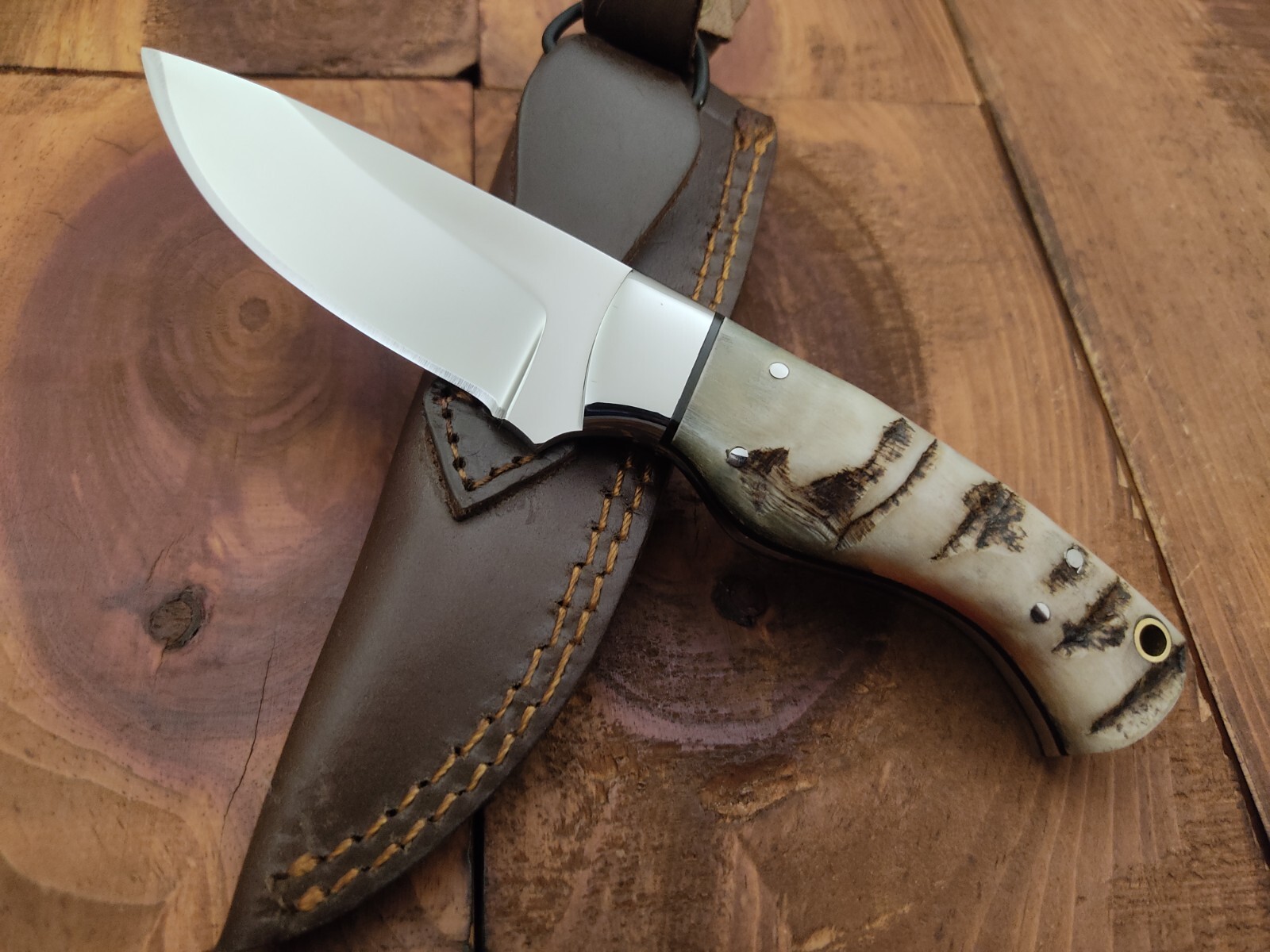 Custom Handmade 440c Stainless Steel Survival Camping Hunting Knife Fixed Blade
