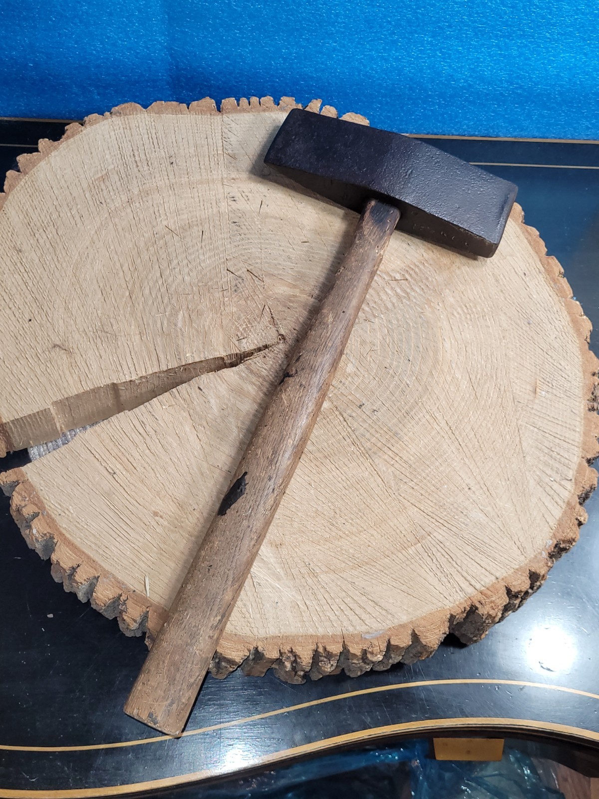 Antiq K.O.L. 4.09 Lb Total 2″Blade 17 1/4″Long Blacksmith Hammer Axe.OBO