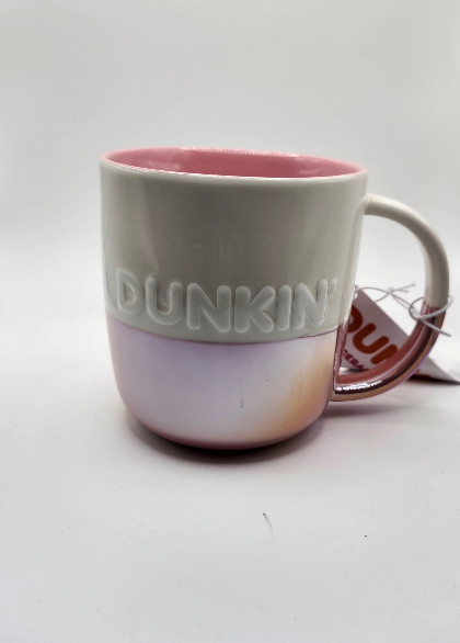 BRAND NEW DUNKIN’ DONUTS – WINTER 2024 LARGE 20 OZ OMBRE PINK CERAMIC MUG