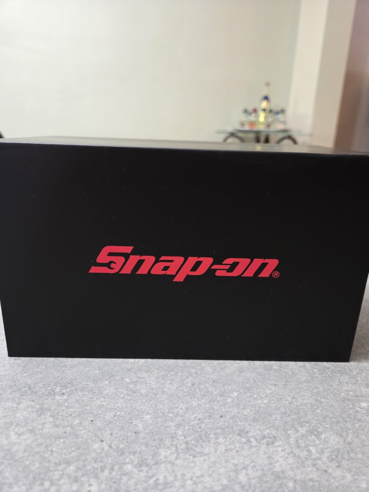 SNAP-ON TOOLS WHISKEY GLASS SET OF 2 GLASSES WITH BOX CLEAR GLASS WITH LOGO NEW