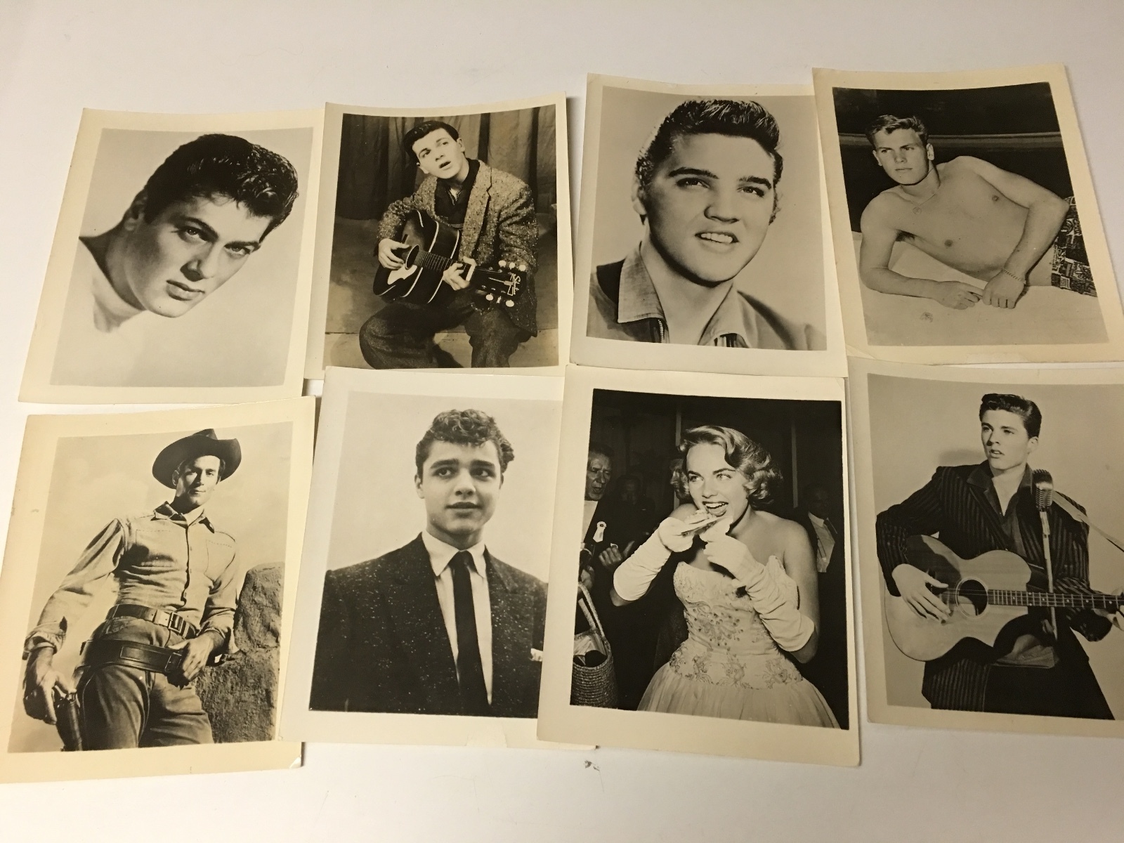 EIGHT MOVIE STAR PHOTOS 3 3/4 BY 5 INCHES