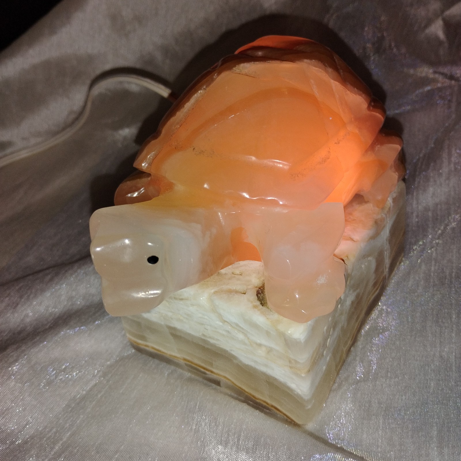 Onyx Turtle Lamp Nightlight Electric Plug In