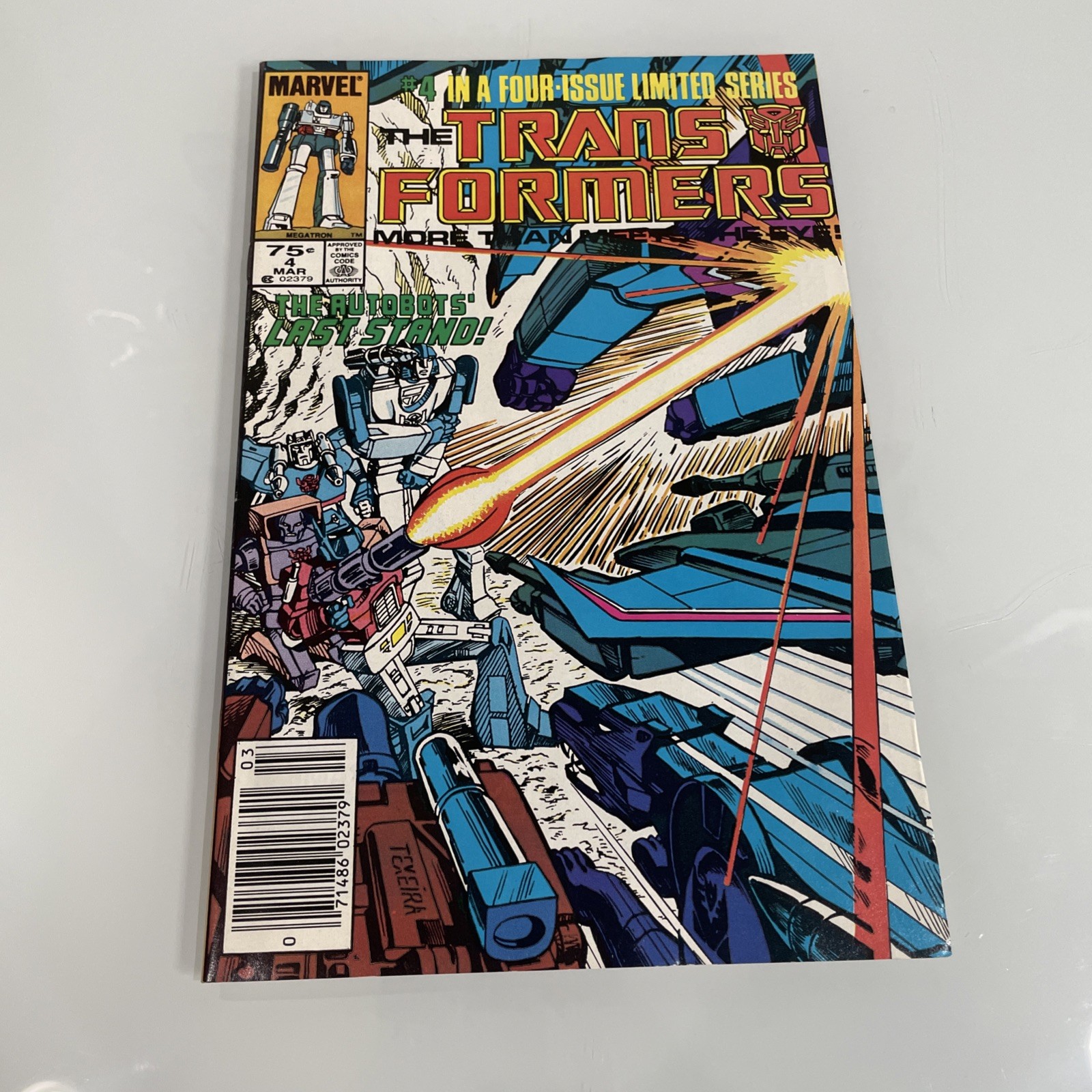 Transformers #4 of Limited Series 1984 Marvel Newsstand More Than Meets The Eye