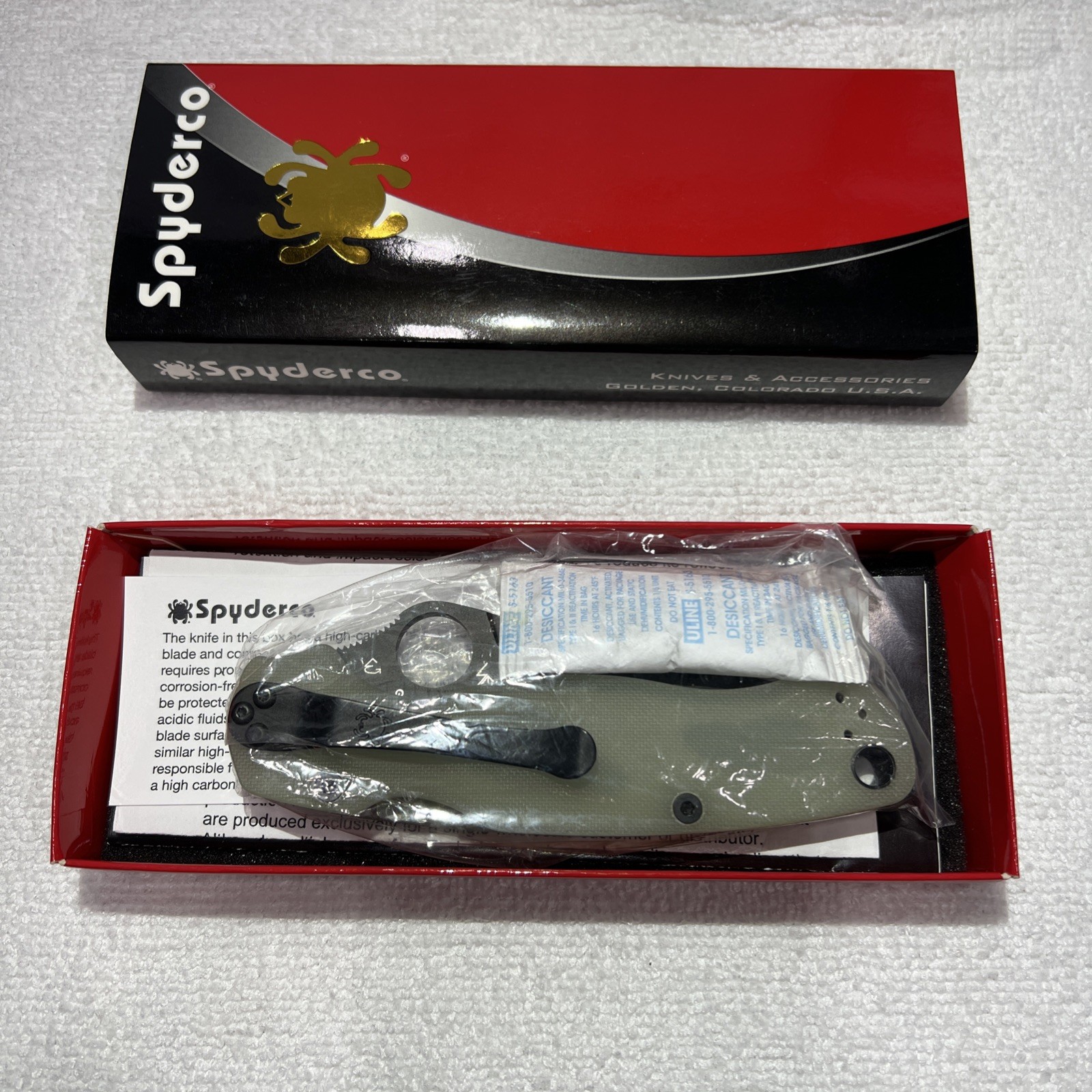 Spyderco Para 2 Tanto CPM M4 DLC Jade Natural G10 C81GM4PTBK2 BHQ exclusive