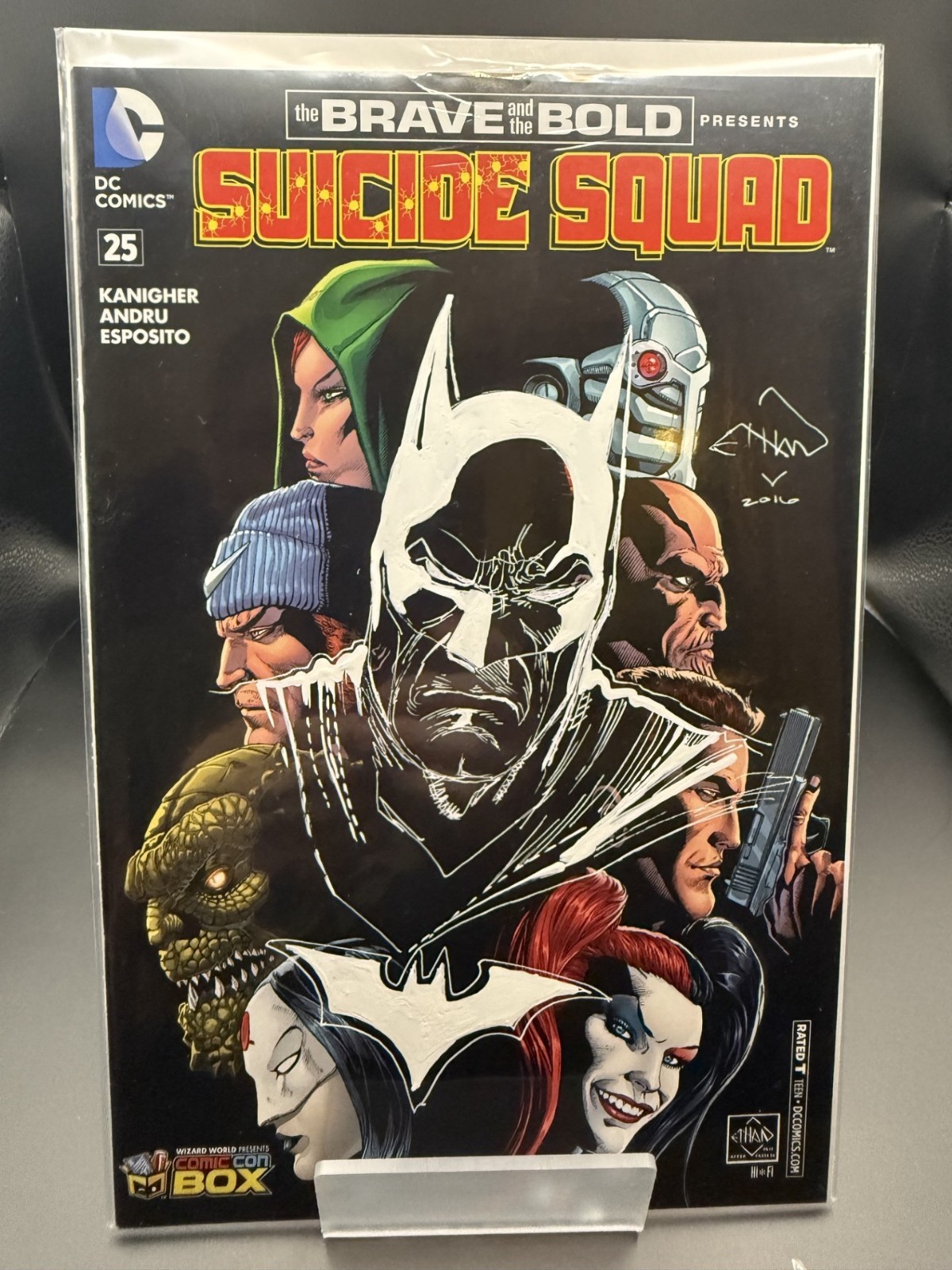 Suicide Squad #25 signed and Batman sketch by Ethan Van Sciver