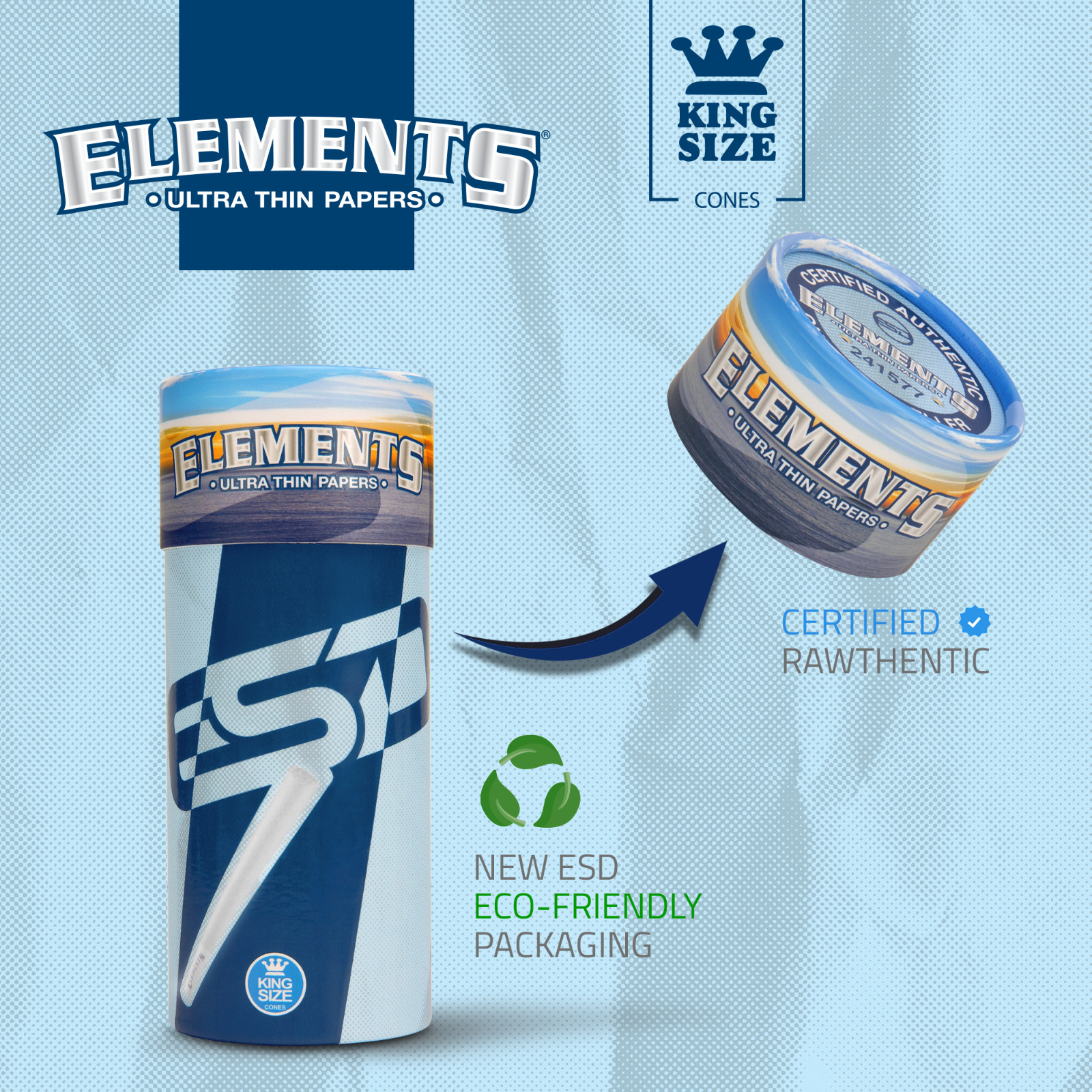 Elements Rolling Paper Cones King Size Pre-Rolled | 100 Pack