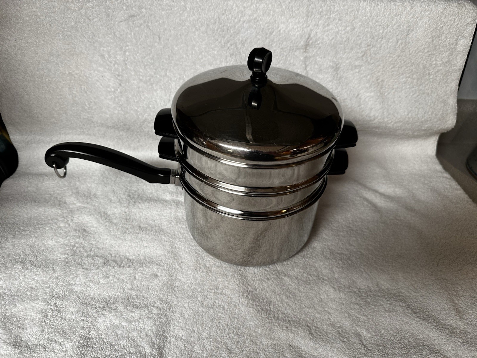 Vintage Farberware 3 Qt Double Boiler and Steamer