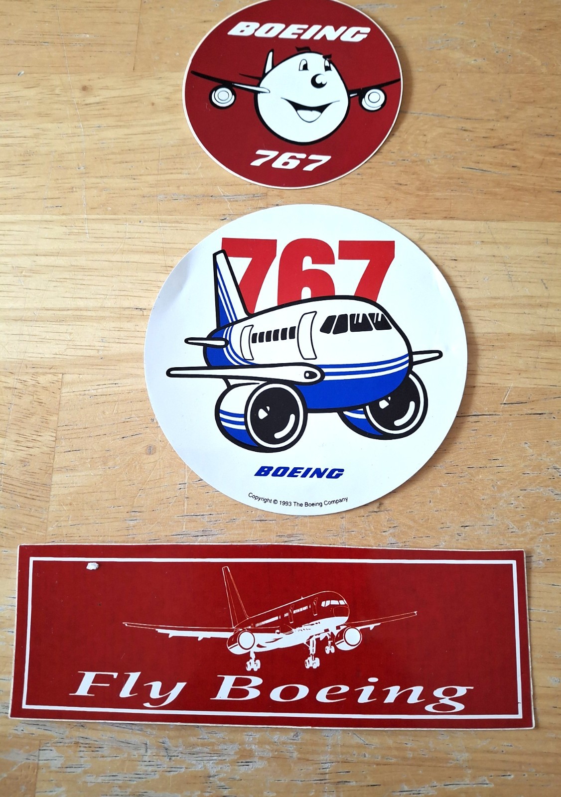 Boeing 767 3 Stickers Fly Boeing 767 Comic + One 4in Diameter 767 Pudgy Sticker