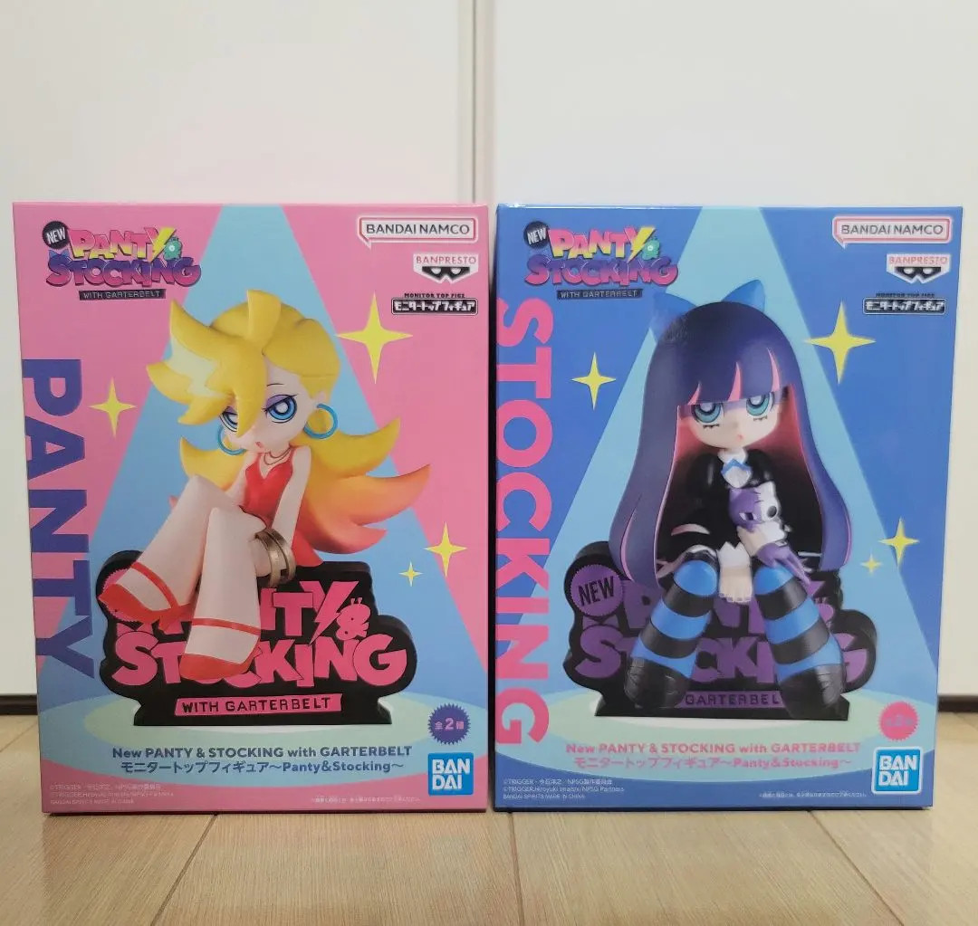 New Panty & Stocking Monitor Top Figure Set H 4.7 inch Banpresto FROM JAPAN NEW
