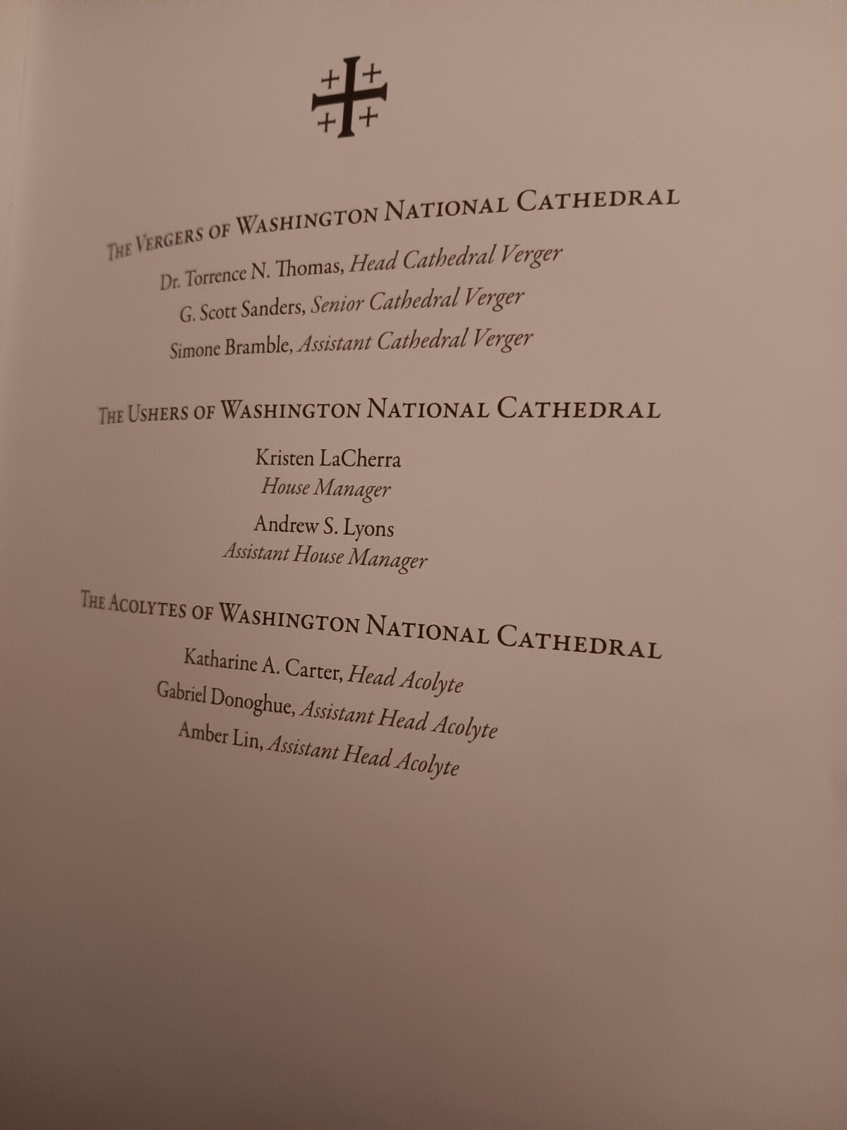 President Jimmy Carter Funeral Program 8.5×11 Copy