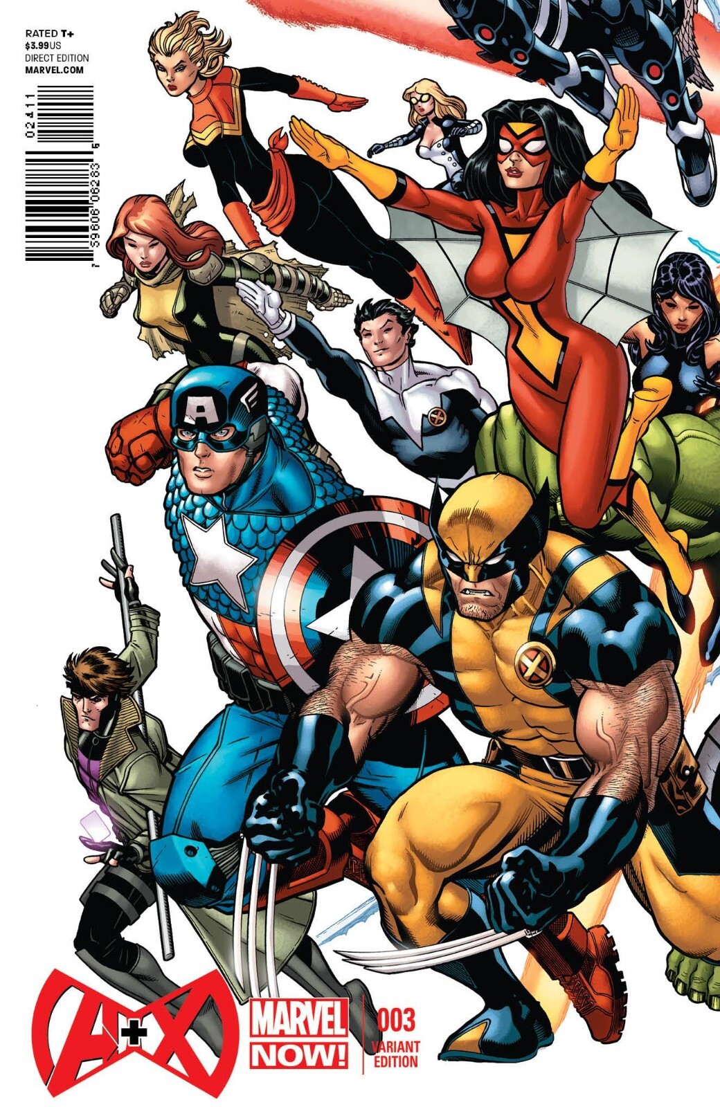 A + PLUS X #3 1:25 MCGUINNESS VARIANT AVENGERS X-MEN MARVEL 2012 FBAC xs10