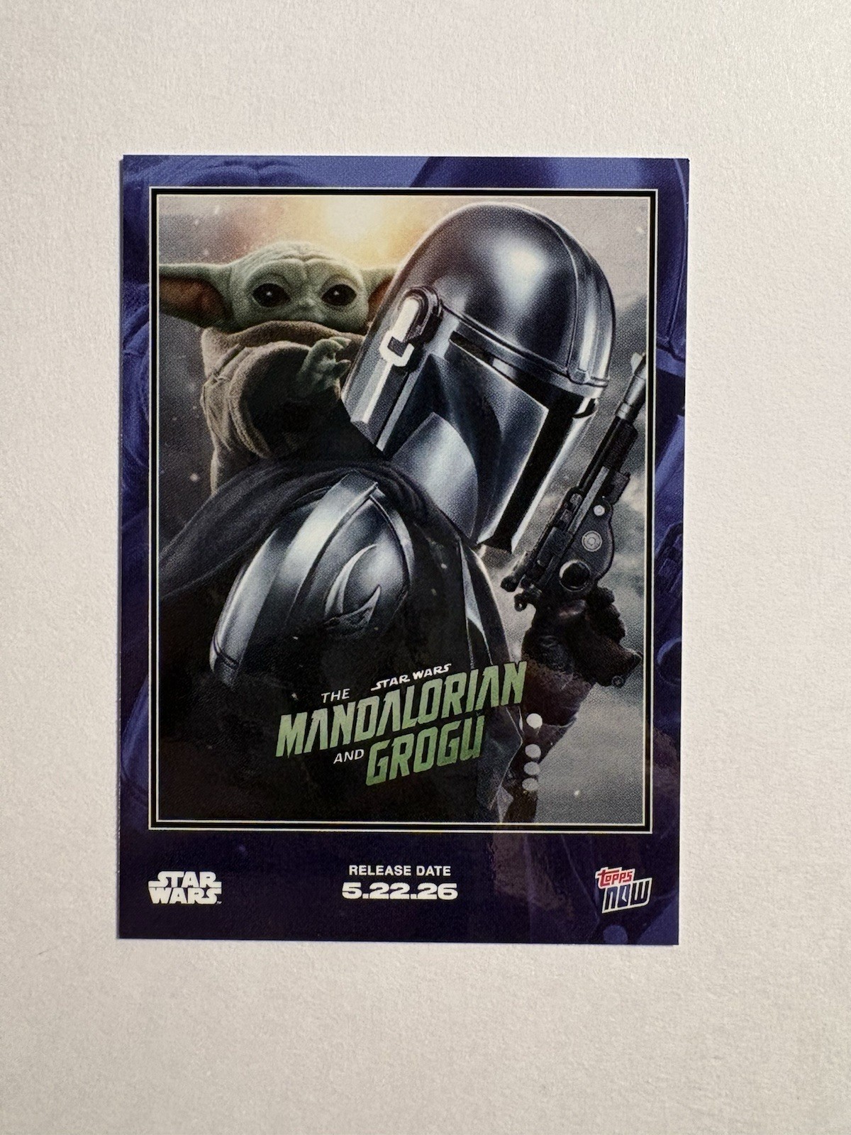 2026 Star Wars Topps NOW – The Mandalorian and Grogu Poster Card #MG01 M/NM