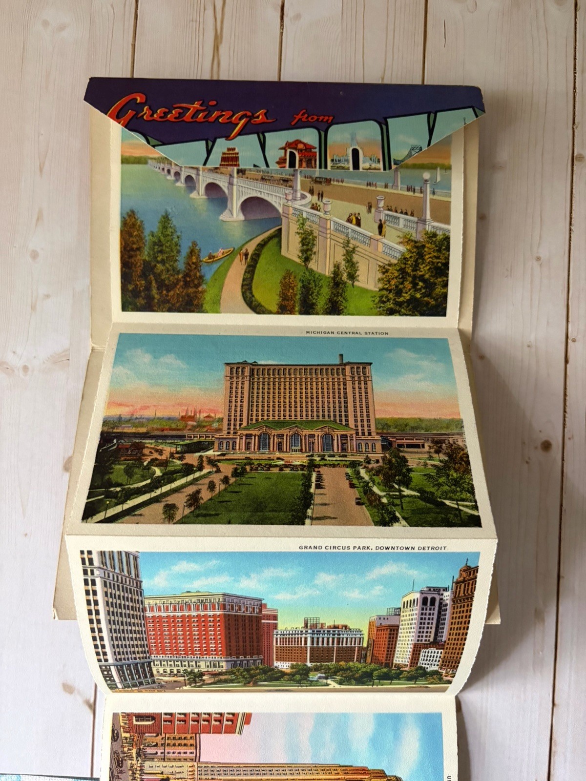Lot Of 7 Vintage Souvenir Pictorial Fold-Out Postcard Mailers U.S Travel