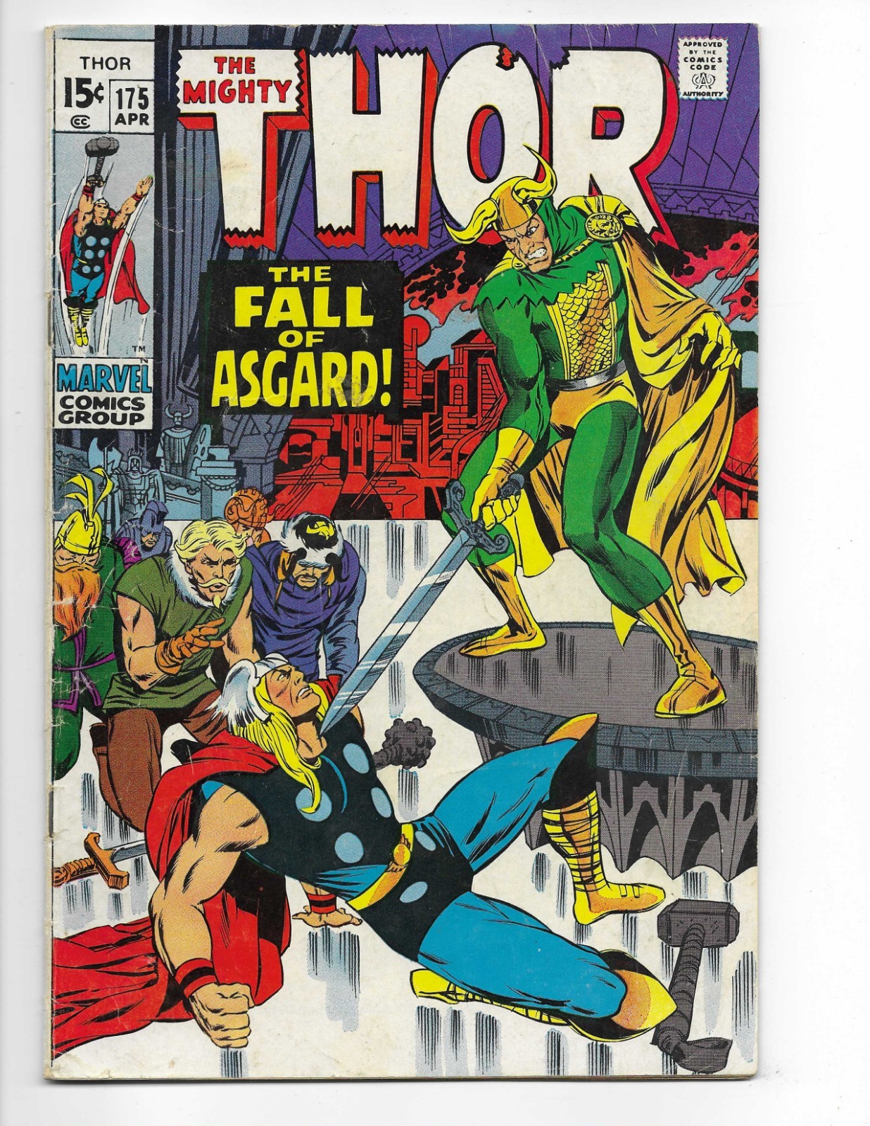 Thor 175 1970 Marvel Comics VG- 3.5 Loki Warriors Three Odin Balder
