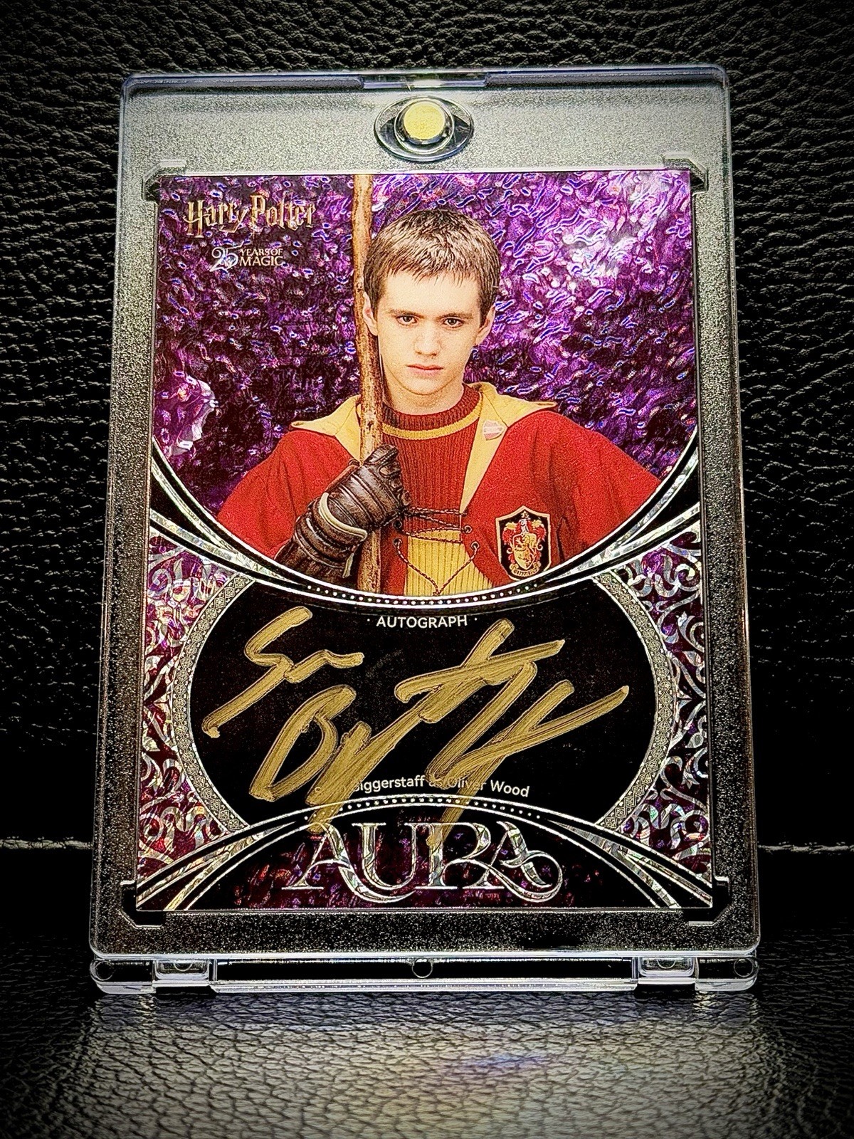 2026 KAKAWOW AURA HARRY POTTER 25TH OLIVER WOOD GOLD AUTOGRAPH /45 SSP – MINT