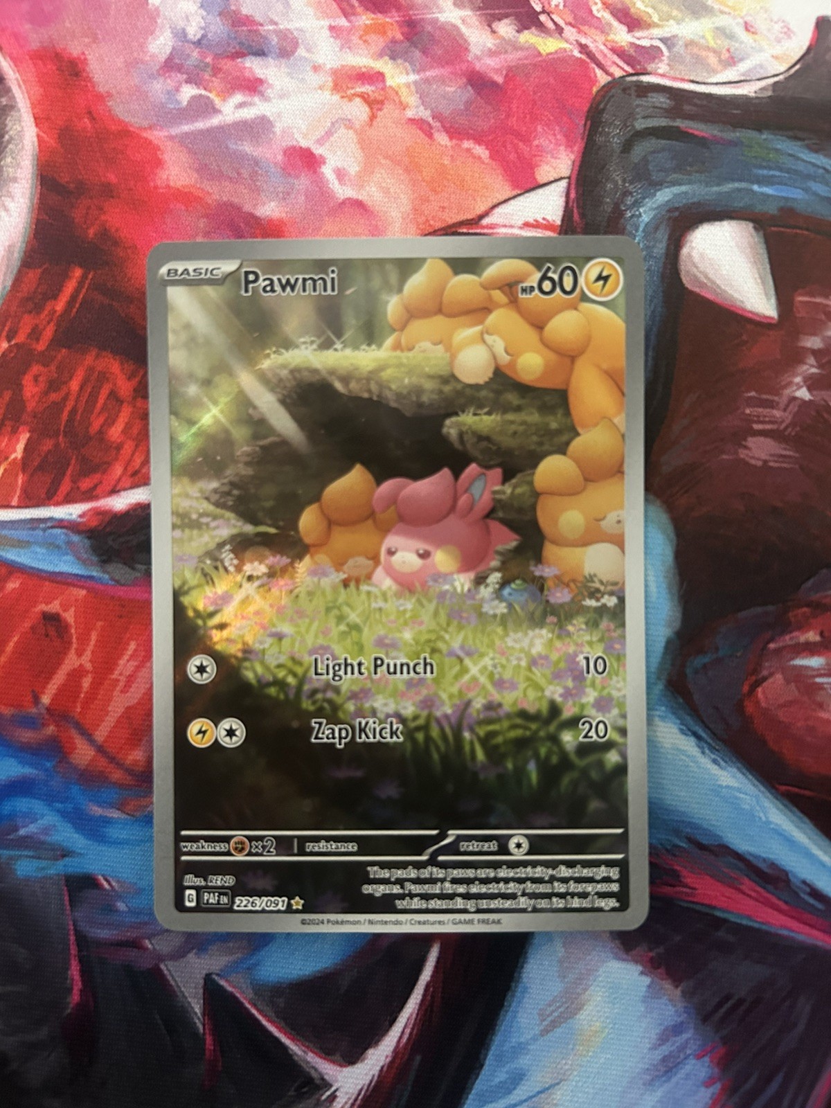 Pokémon TCG Pawmi Holo Paldean Fates Card 226/091 SV NM #543