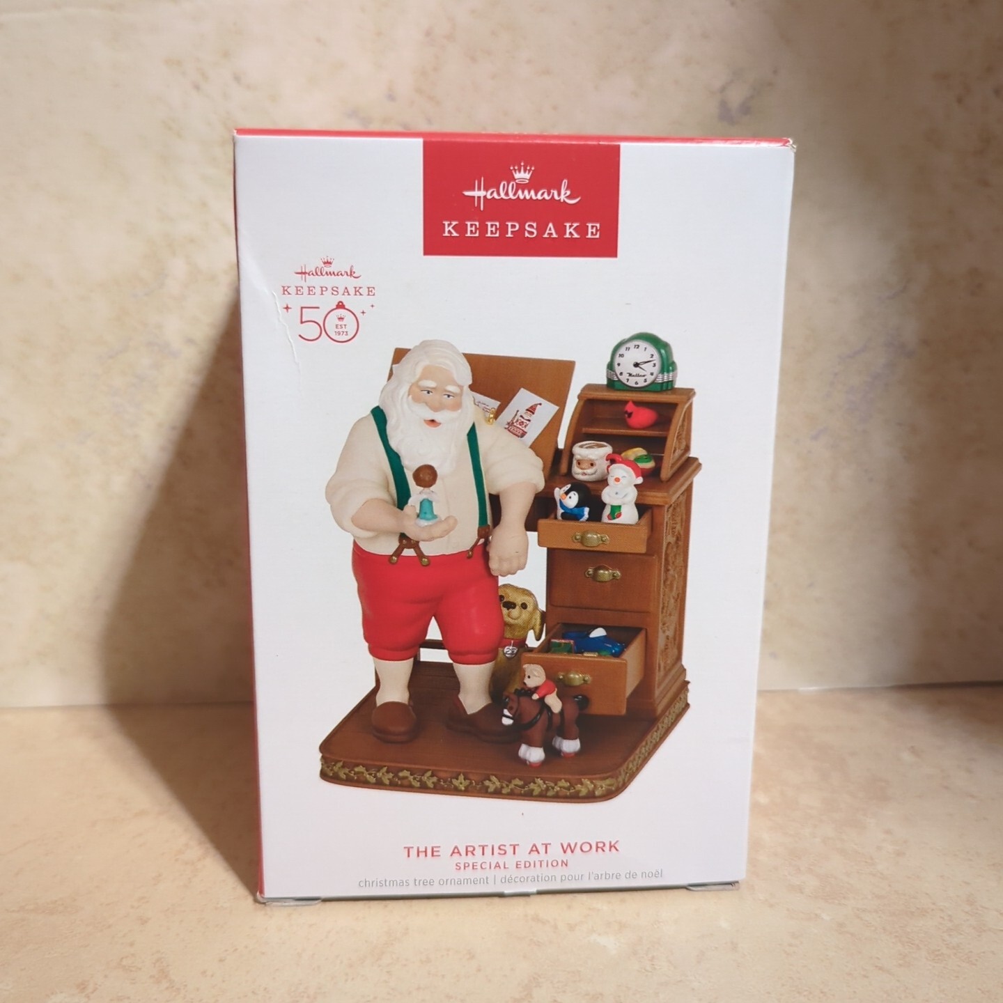 2023 Hallmark The Artist at Work Special Edition 50th Anniv Santa Ornament NEW