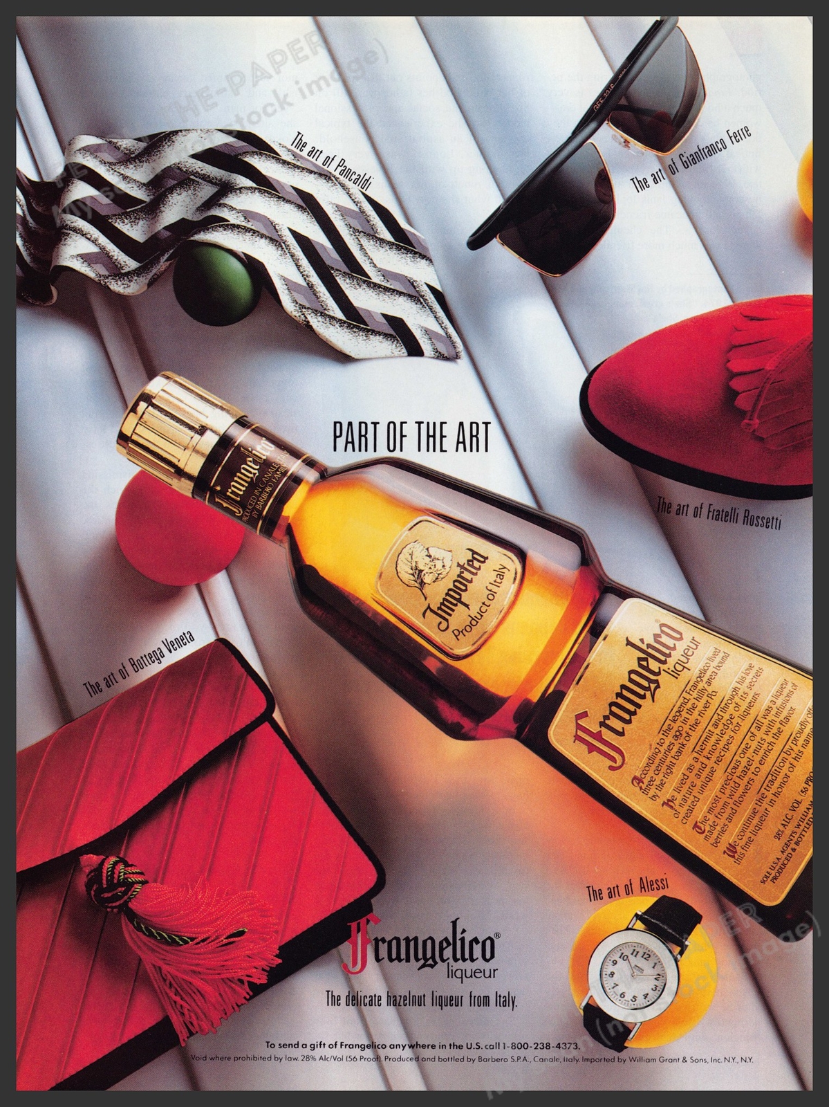 Frangelico Liqueur 1990s Print Advertisement Ad 1992 “Part of the Art”